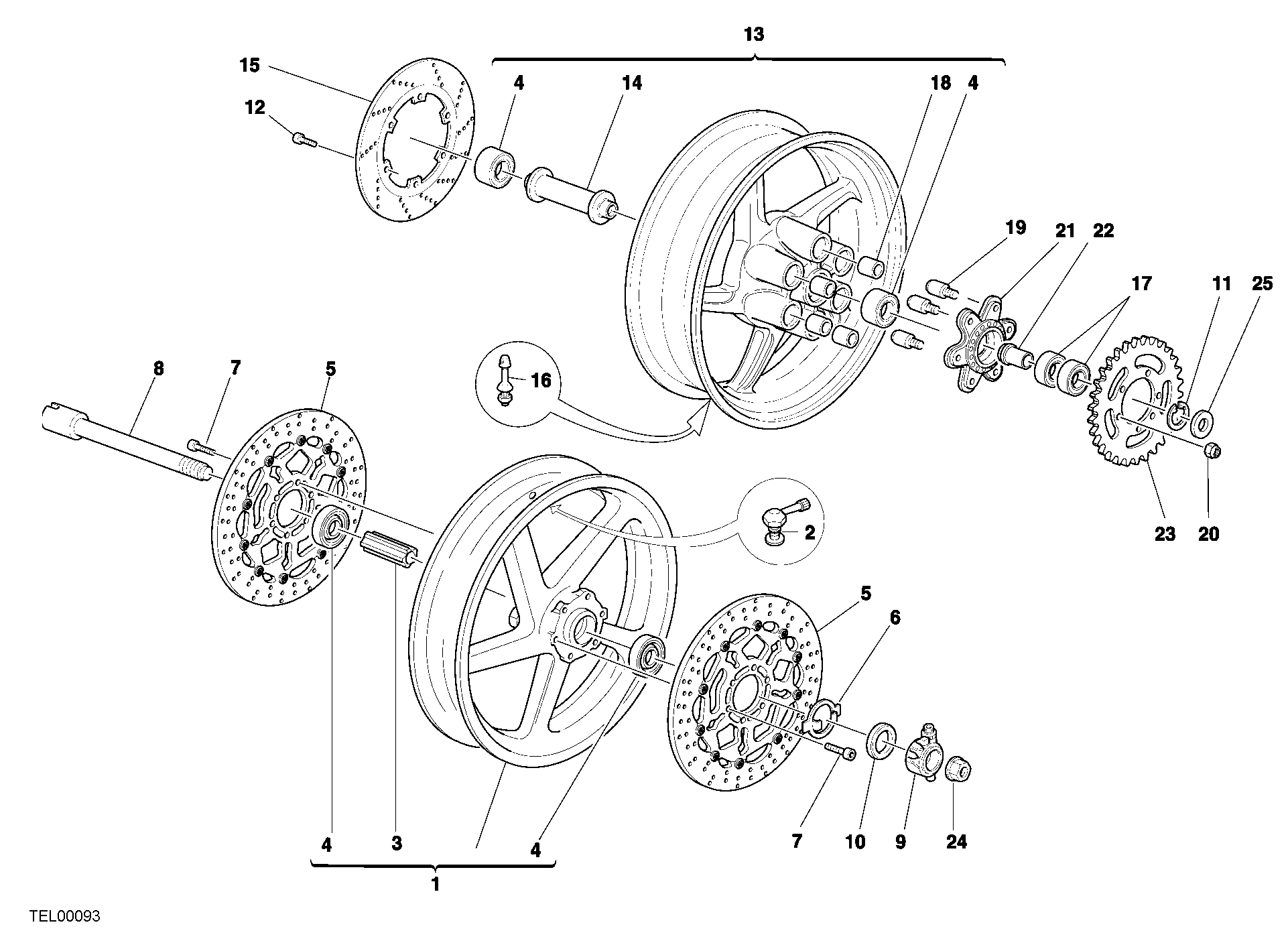 033 ROUES POUR MONSTER S4 2001