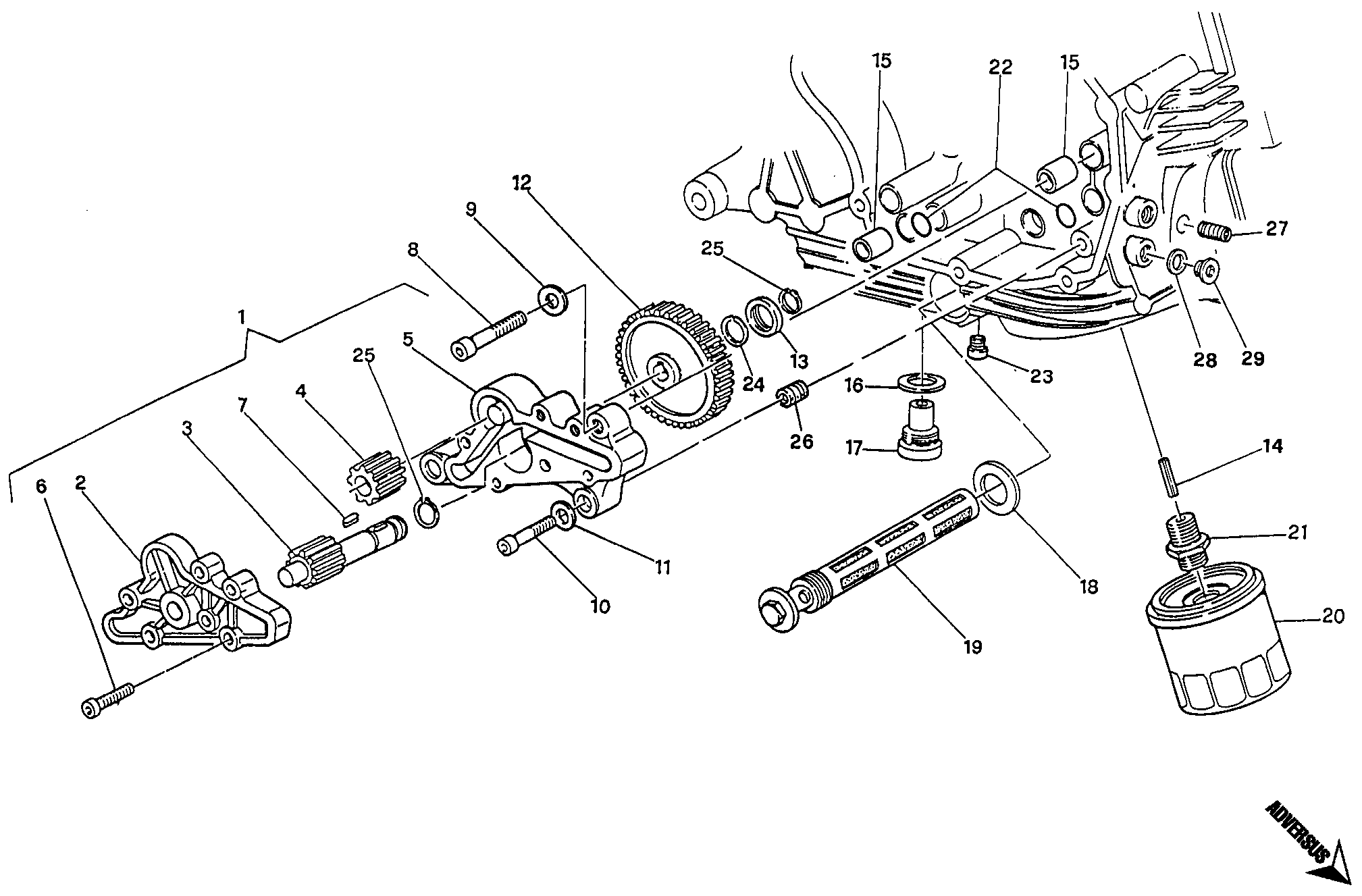 009 POMPE A HUILE FILTRE POUR MONSTER 600 1993