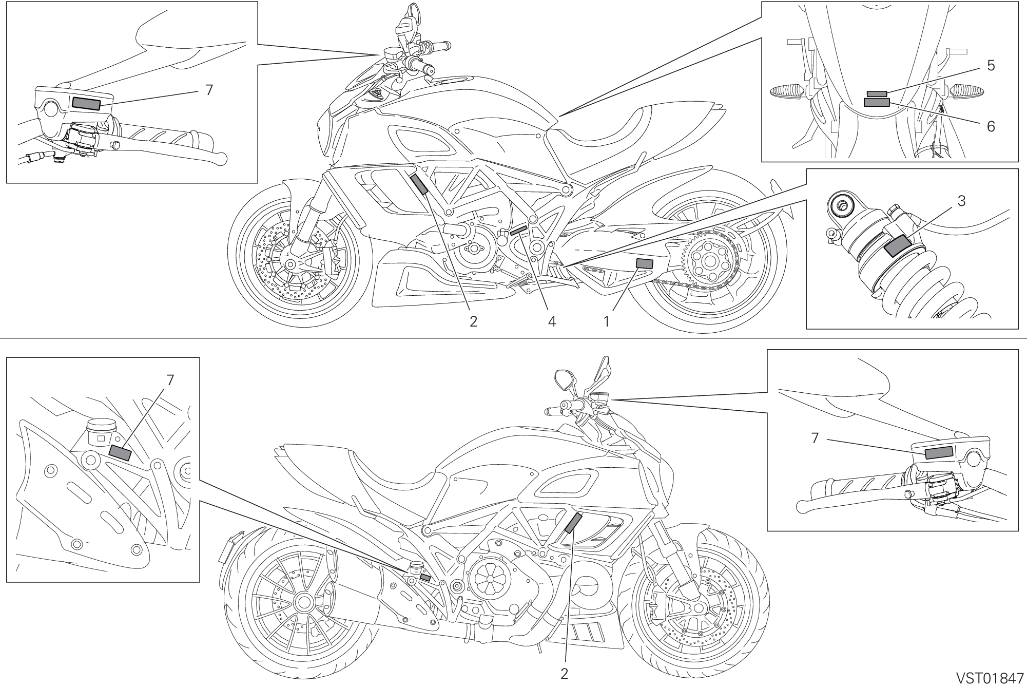 036 ETIQUETTE POUR DIAVEL CARBON FL 2018