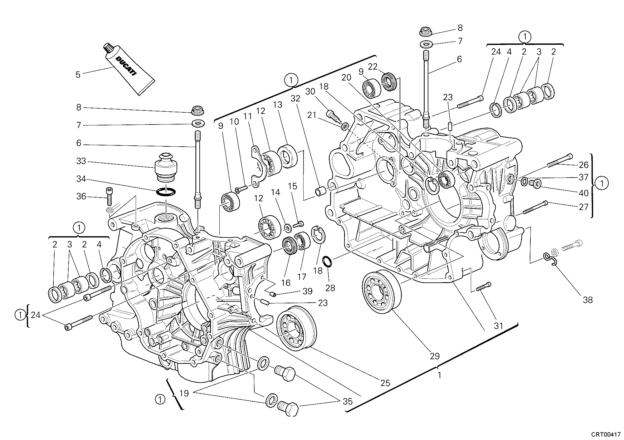 010 CARTER MOTEUR POUR MONSTER 400 2008