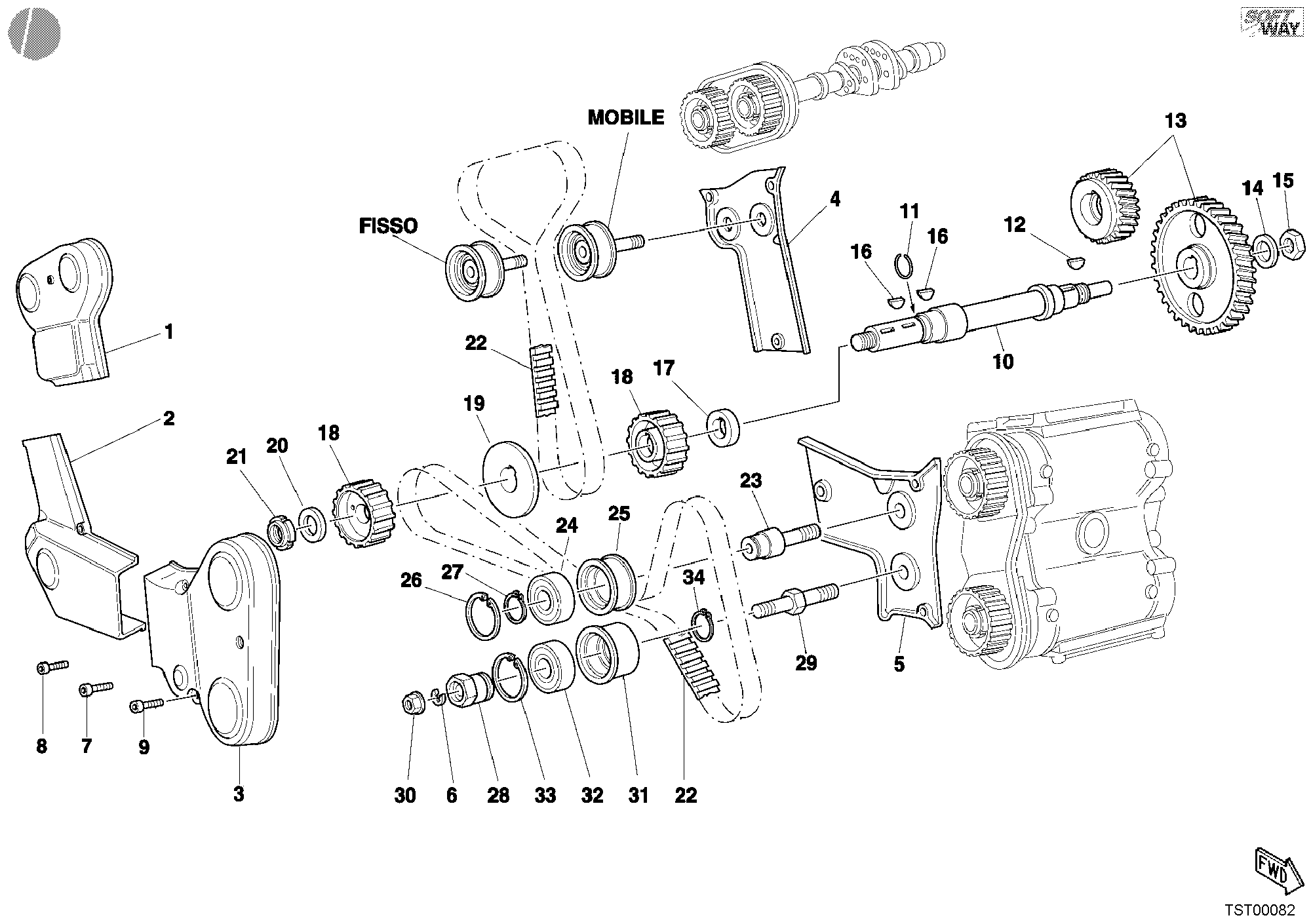 008 COURROIE DISTRIBUTION POUR SUPERBIKE 748 E 2001