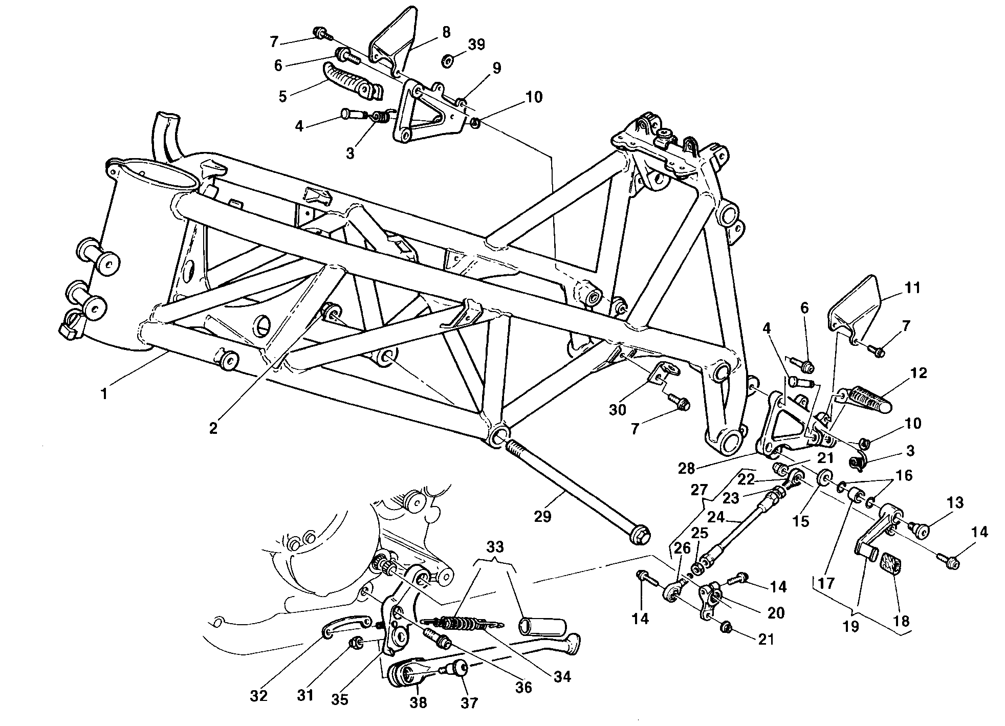 023 CADRE POUR SUPERBIKE 916 SPS 1998