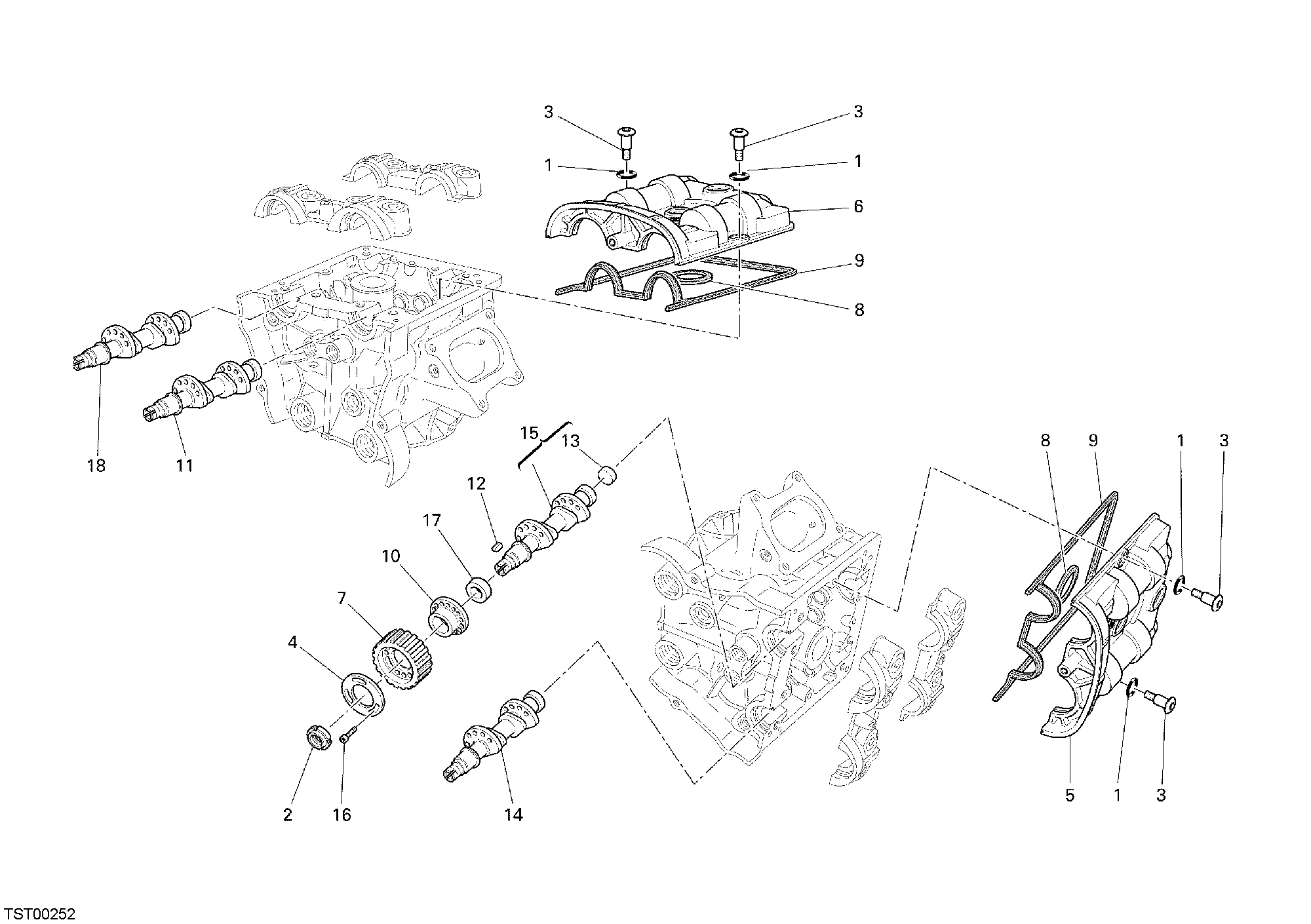 013 ARBRE A CAMES POUR SUPERBIKE 1098 S 2007