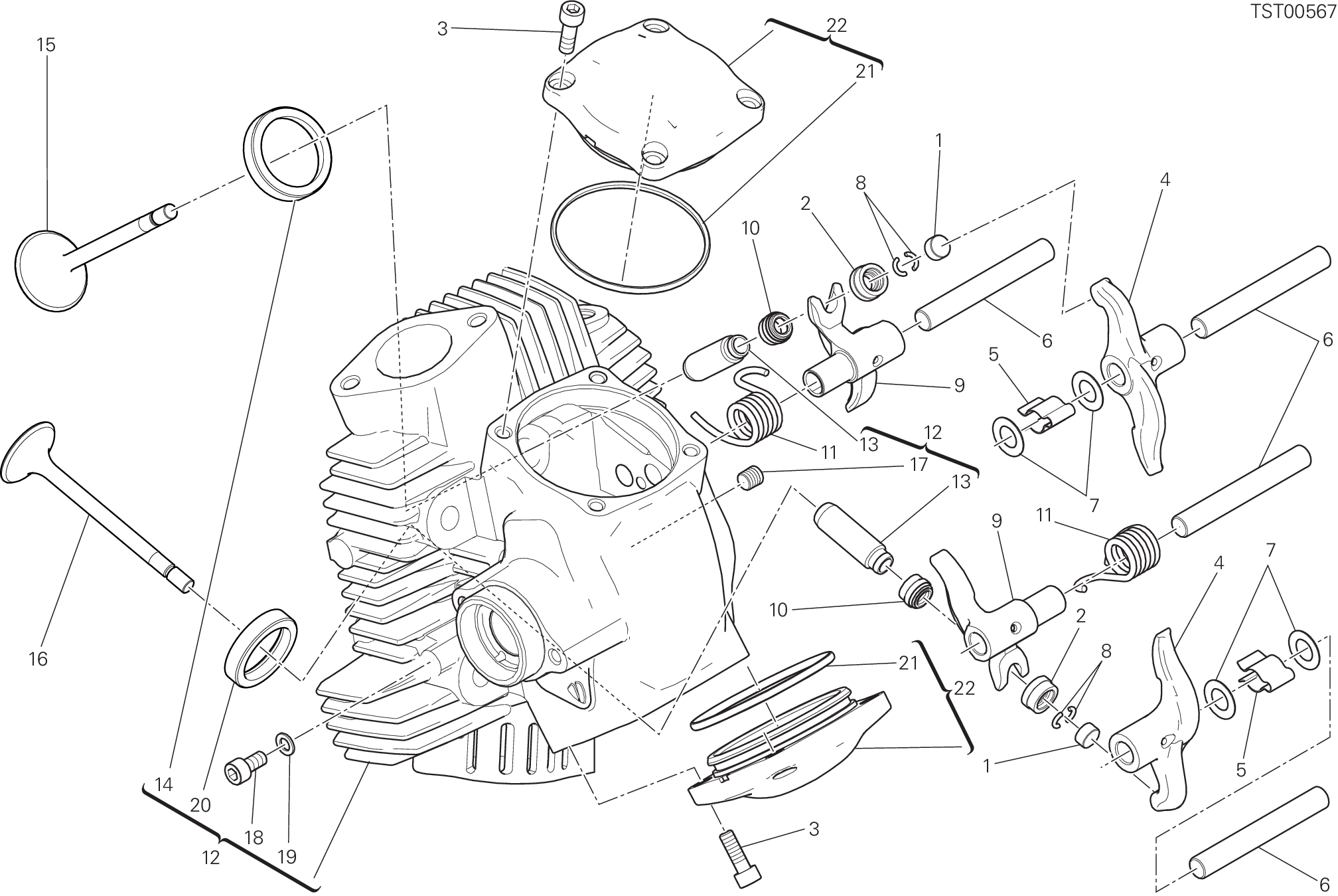 015 CULASSE HORIZONTALE POUR SCRAMBLER SIXTY2 2019