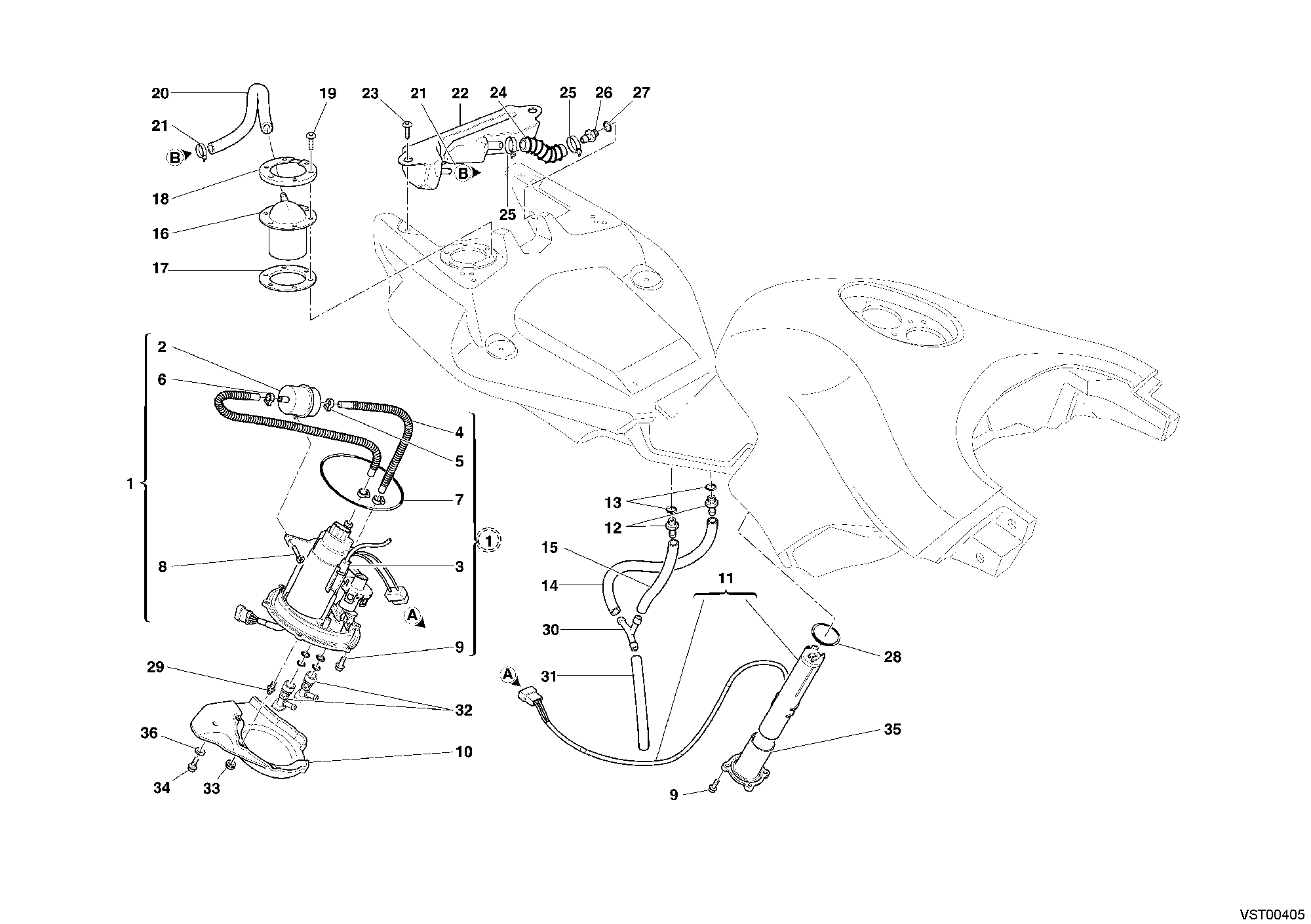 037 POMPE A CARBURANT POUR MULTISTRADA 1000 2005
