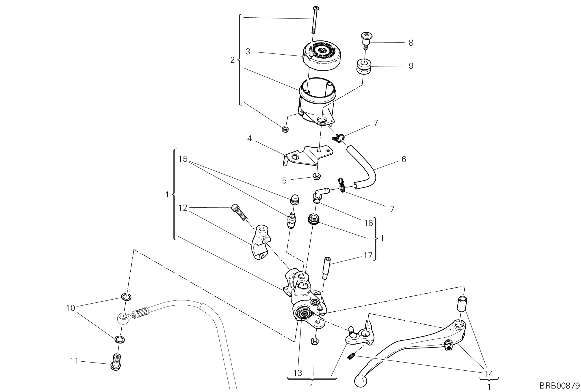 19A POMPE FREIN AVANT POUR HYPERMOTARD 698 MONO 2024