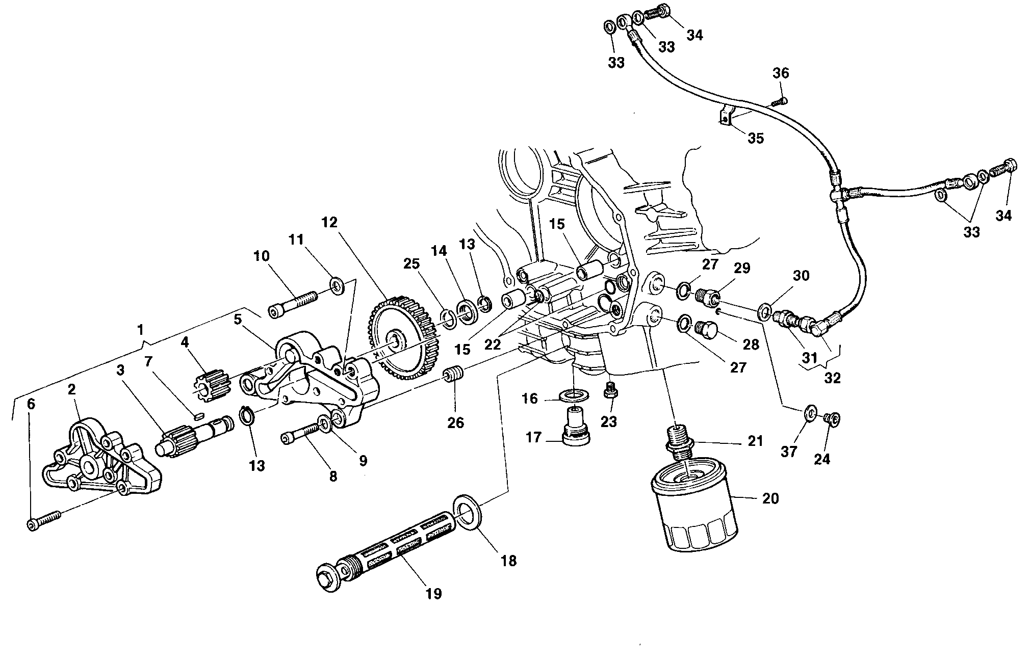 009 POMPE A HUILE FILTRE POUR SUPERBIKE 748 1998