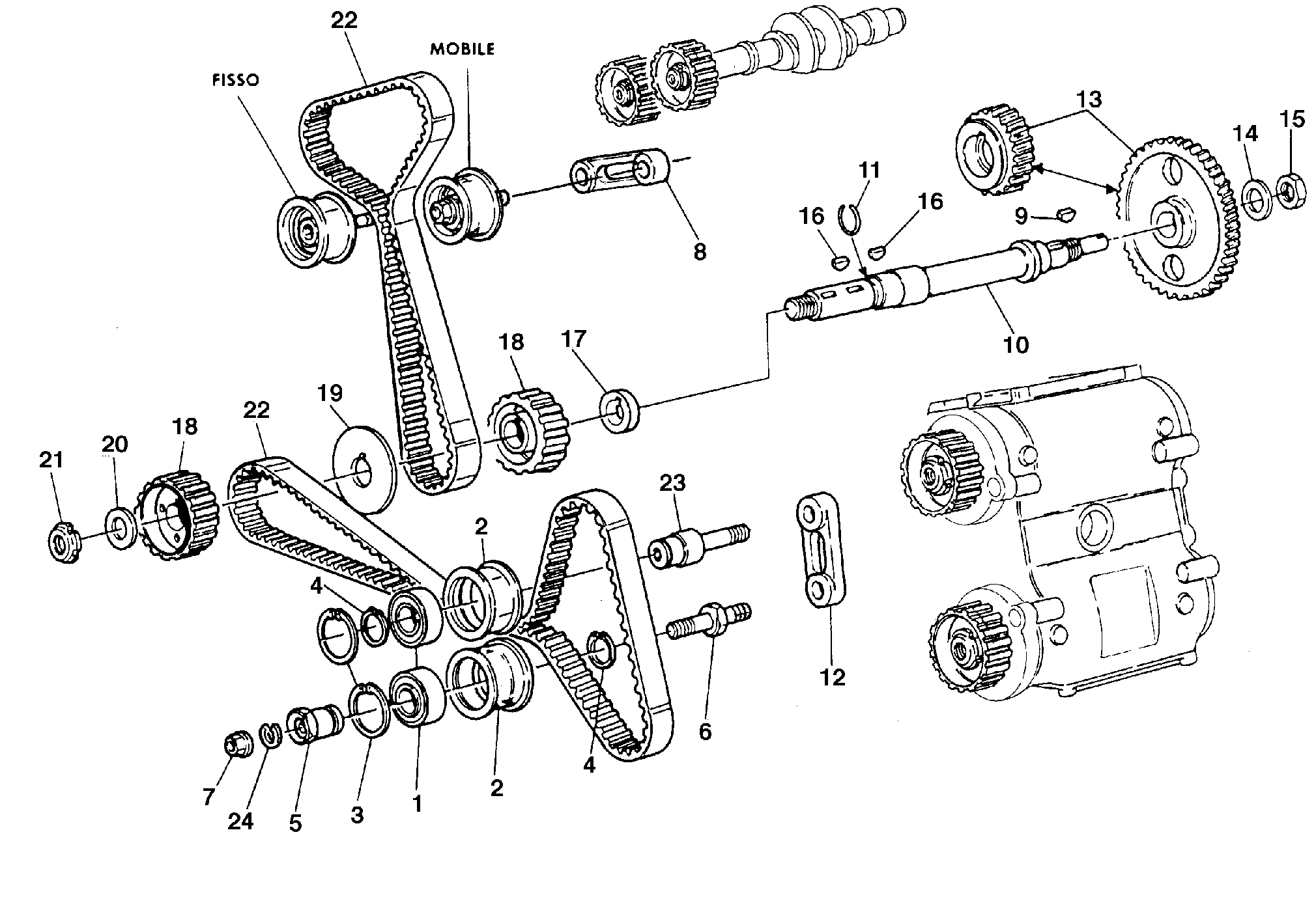 080 COURROIE DISTRIBUTION POUR SUPERBIKE 996 R 1999