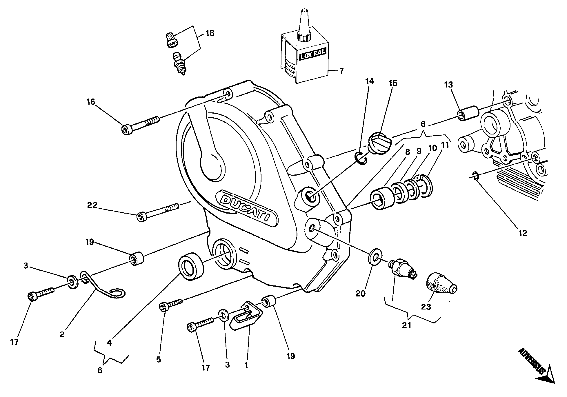 005 COUVERCLE EMBRAYAGE POUR MONSTER 400 1995