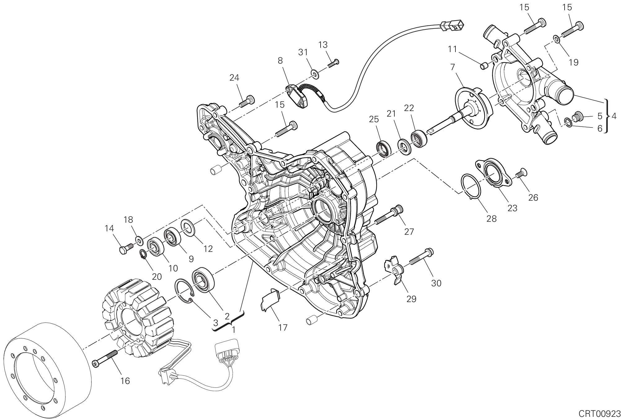 04B COUVERCLE GENERATEUR POUR DESERT X 2023