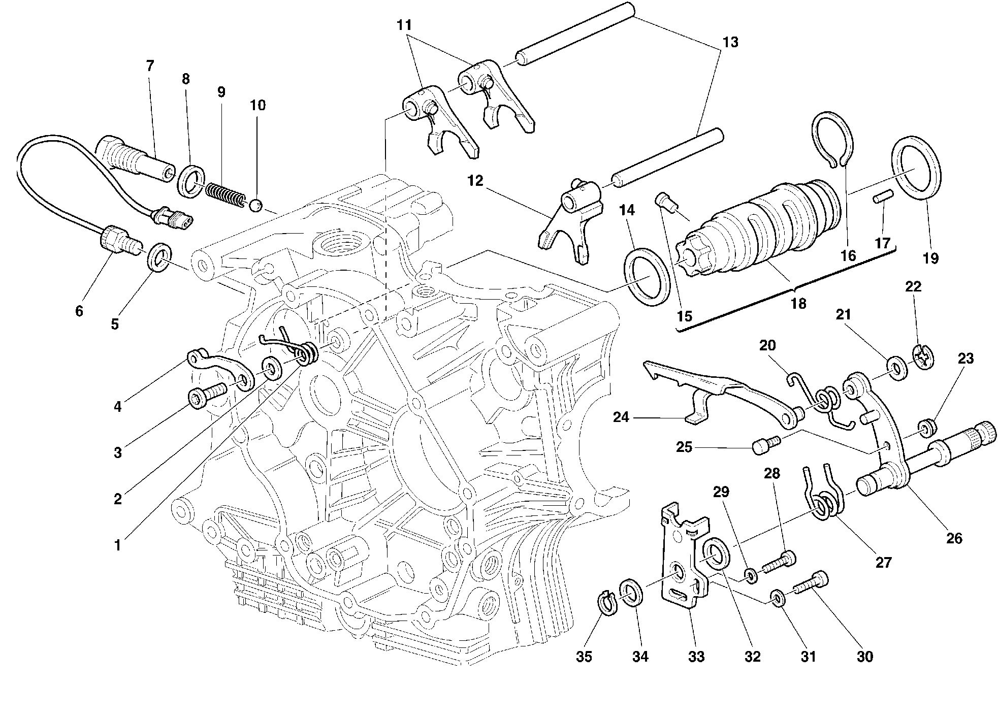 020 TAMBOUR CHANGEMENT VITESSE FOURCHETTE POUR SUPERBIKE 996 1999
