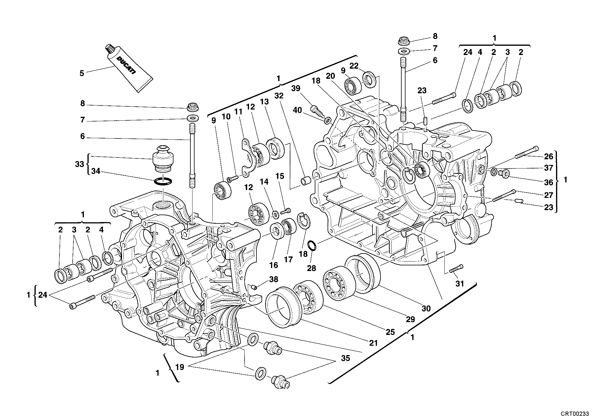 010 CARTER MOTEUR POUR MONSTER S2R 800 DARK 2005