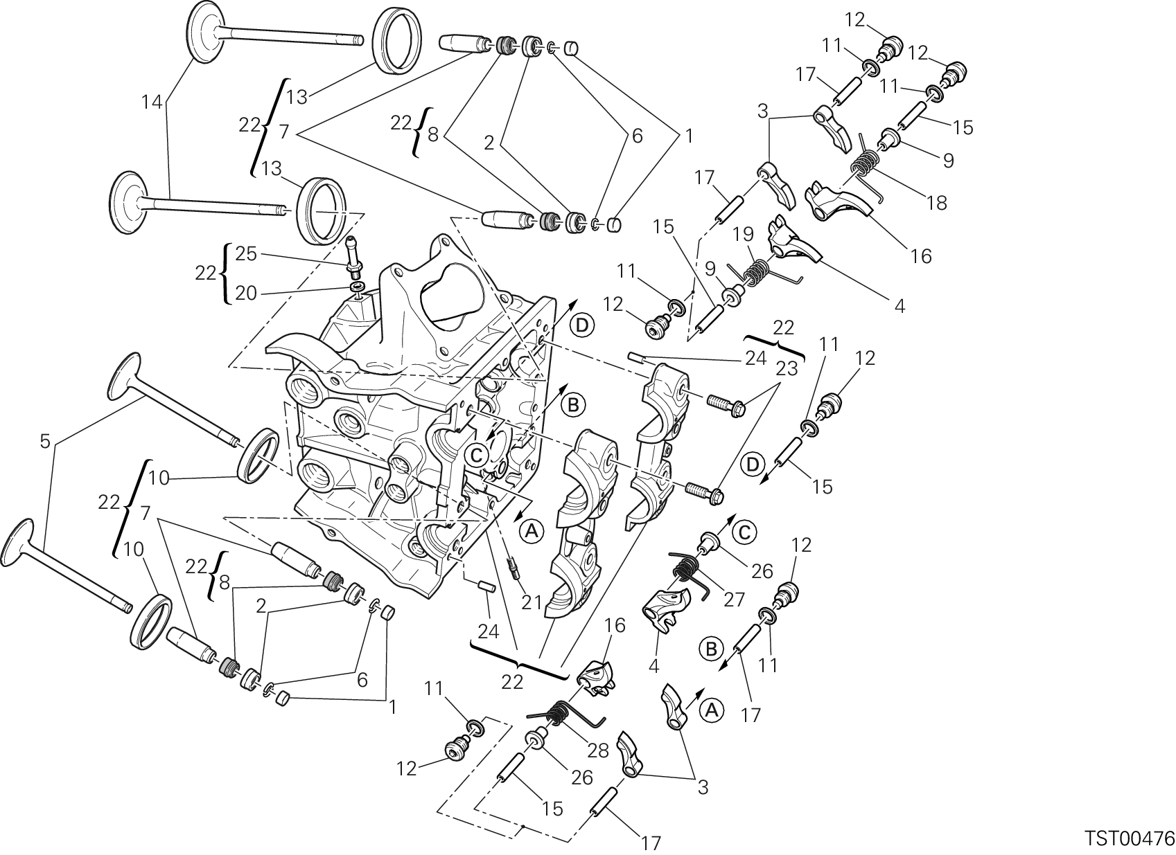 015 CULASSE HORIZONTALE POUR MULTISTRADA 1200 S GT 2013