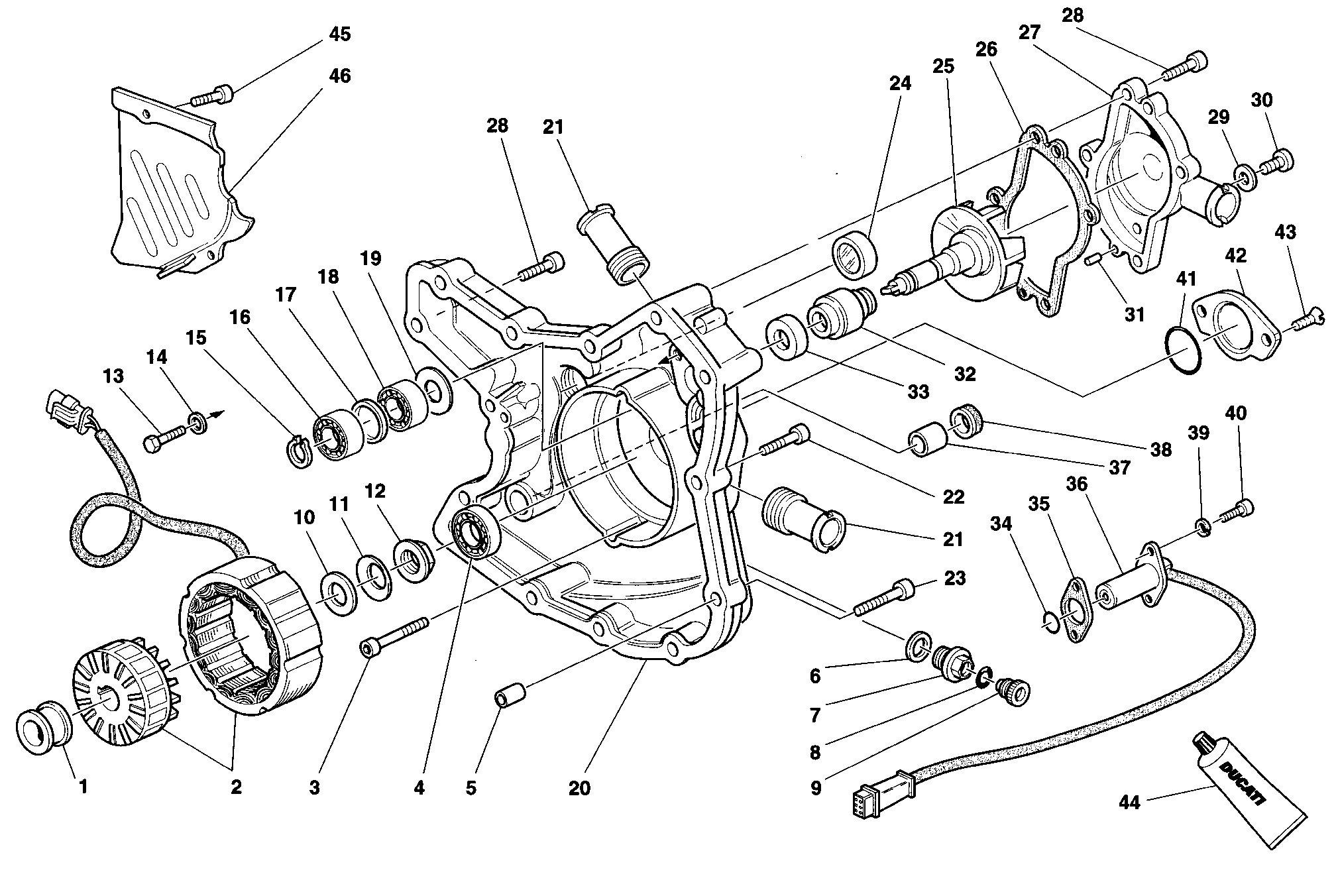 011 COUVERCLE GENERATEUR POUR SPORT TOURING ST2 1998