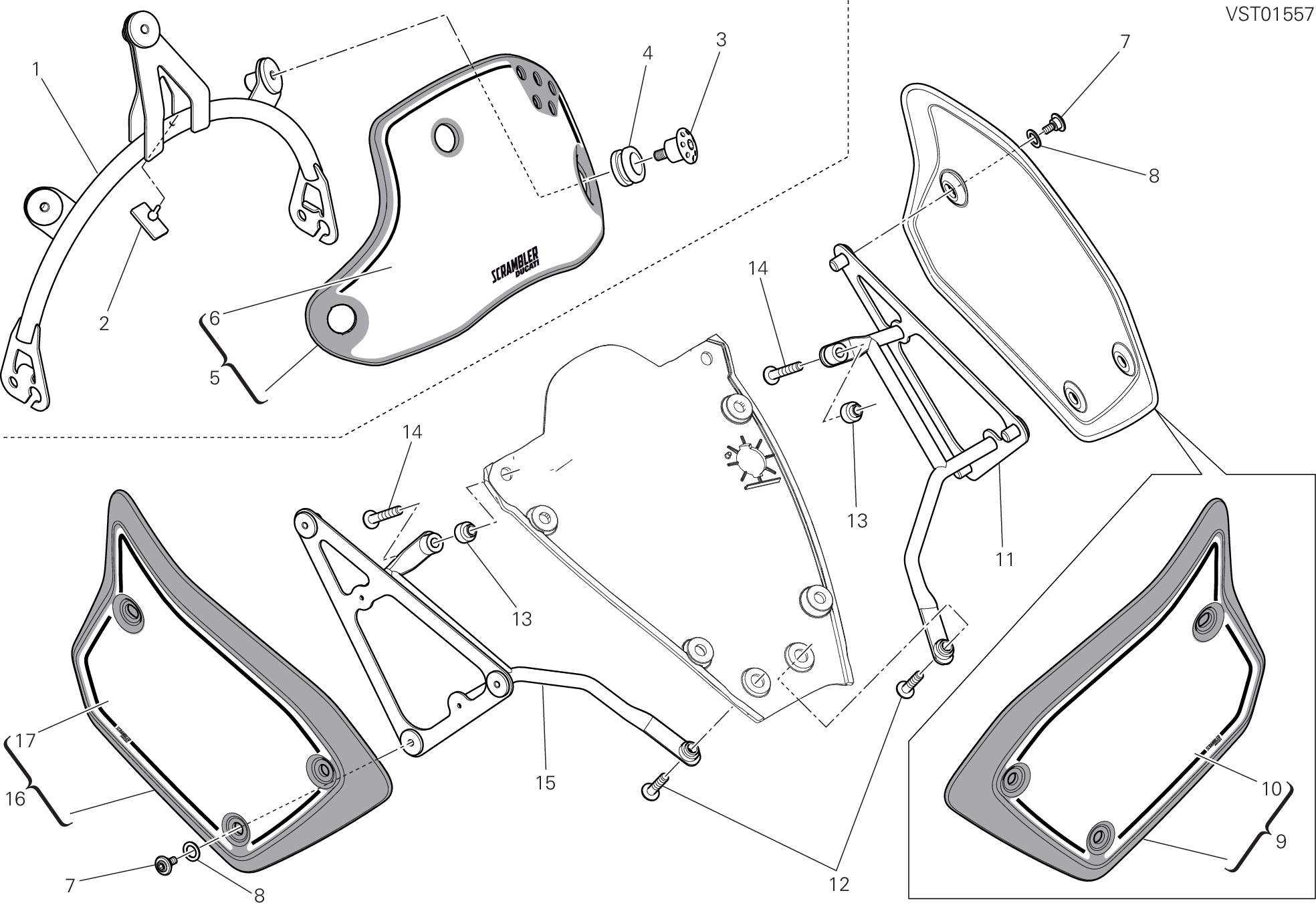 33B HABILLAGE POUR SCRAMBLER FLAT TRACK PRO 2016