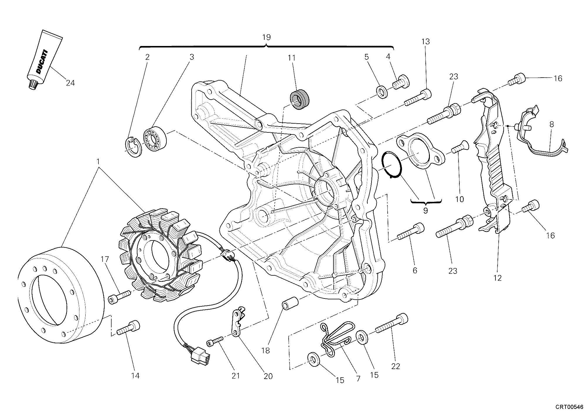 011 GENERATEUR POUR MONSTER 1100 EVO ABS 2012