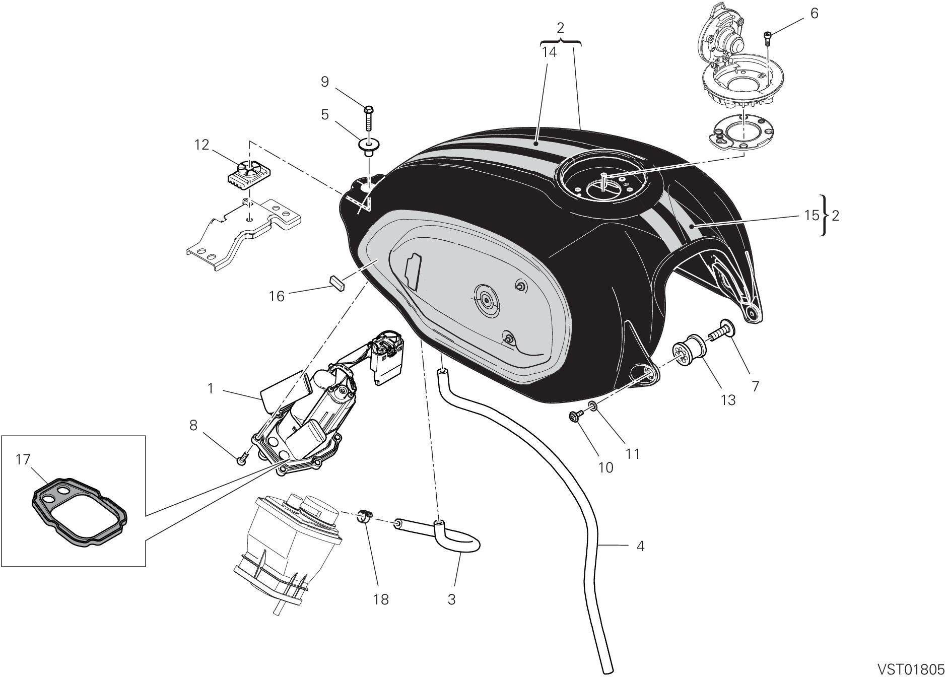 30A RSERVOIR POUR SCRAMBLER 1100 SPORT 2018