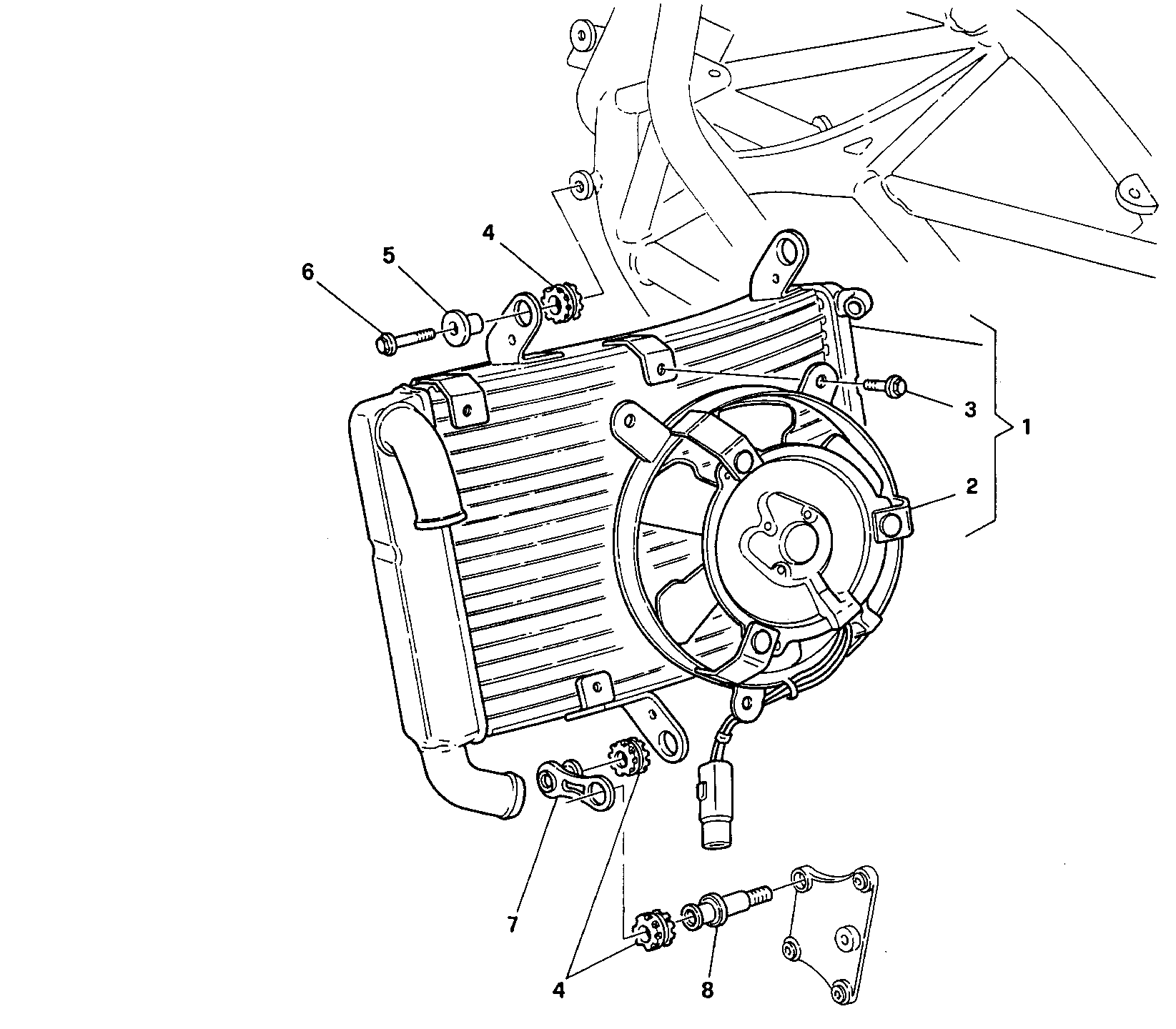 032 RADIATEUR DEAU POUR SUPERBIKE 916 1994