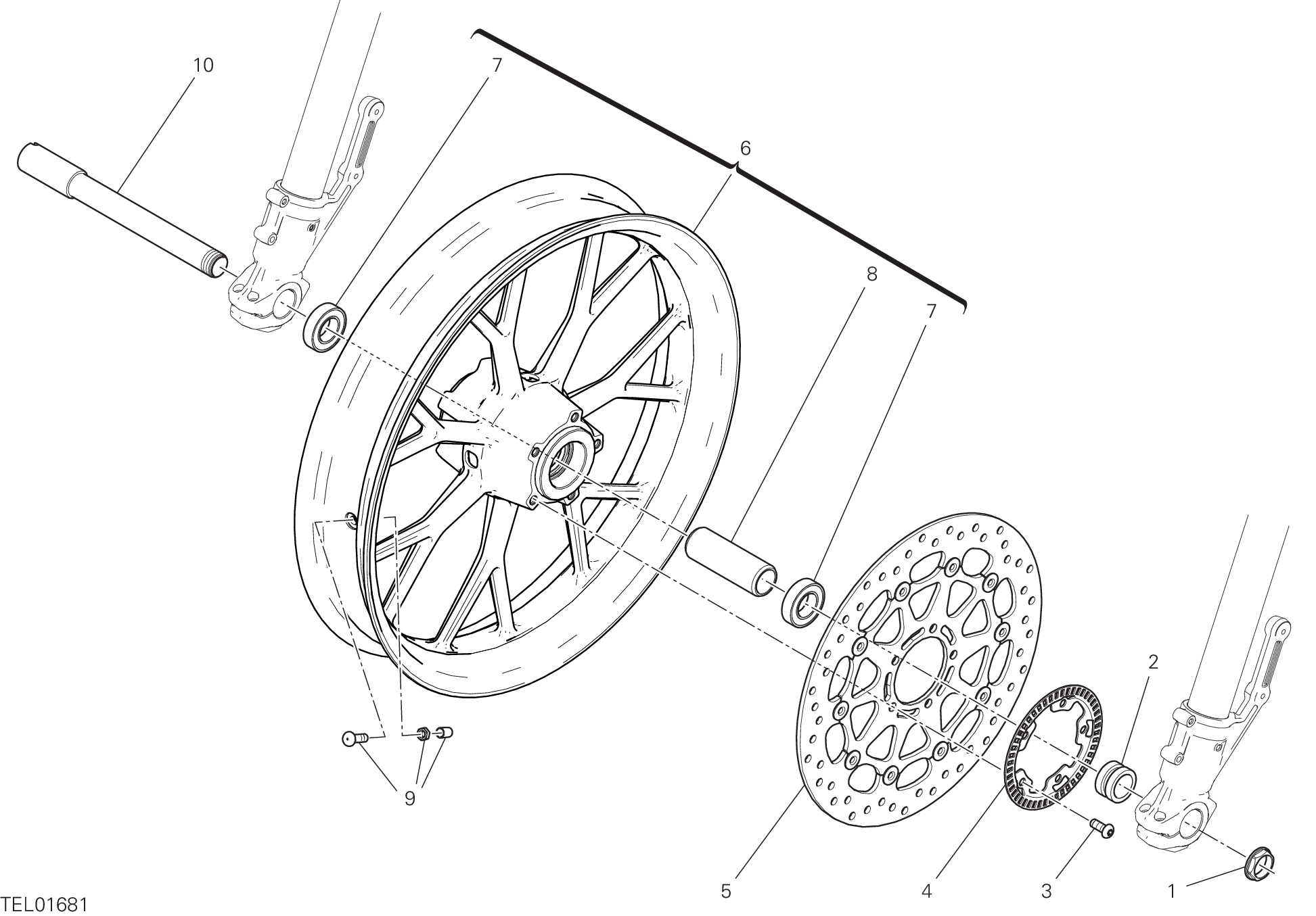 28A ROUE AVANT POUR SCRAMBLER 10 ANNIVERSARIO RIZOMA EDITION 2025