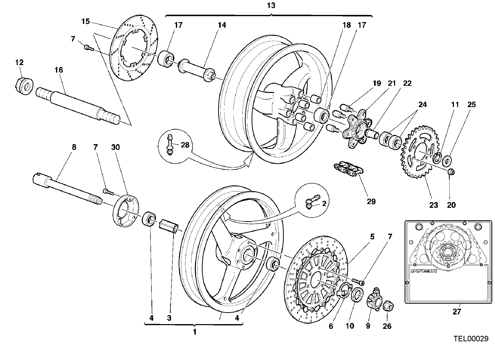 027 ROUES POUR MONSTER 400 2000