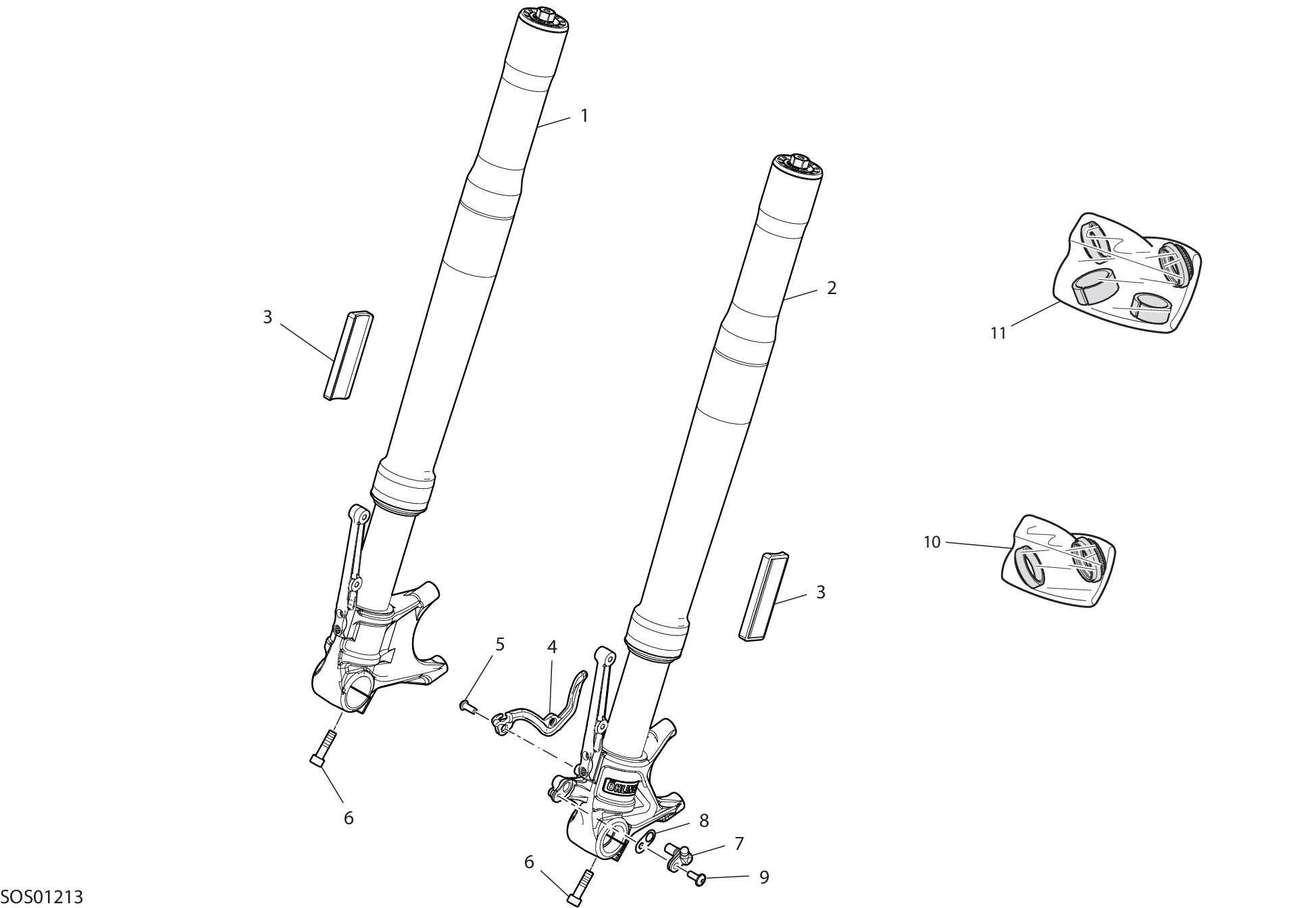 17B FOURCHE AVANT POUR MONSTER SP 2023