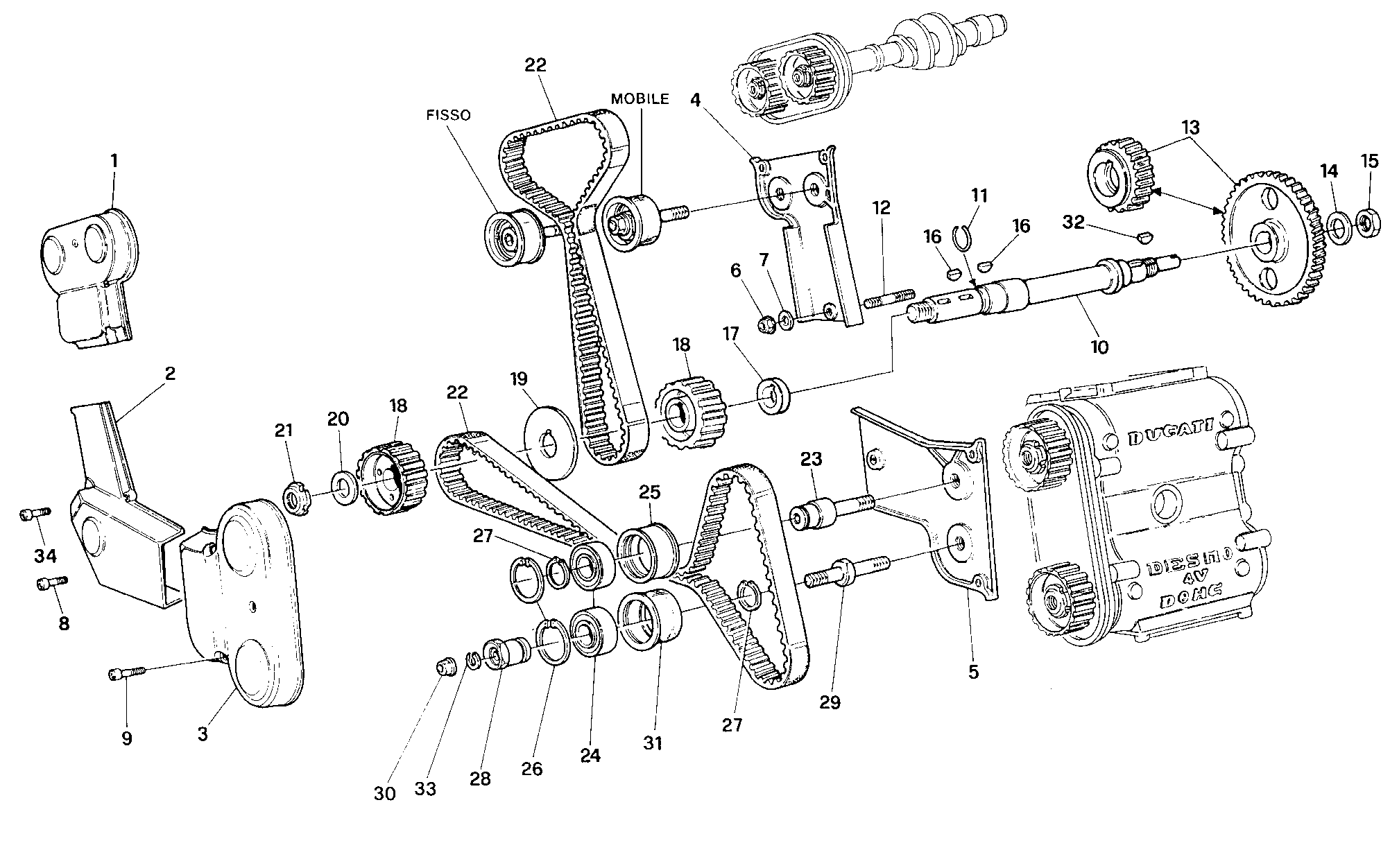 008 COURROIE DISTRIBUTION POUR SUPERBIKE 916 SP 1996