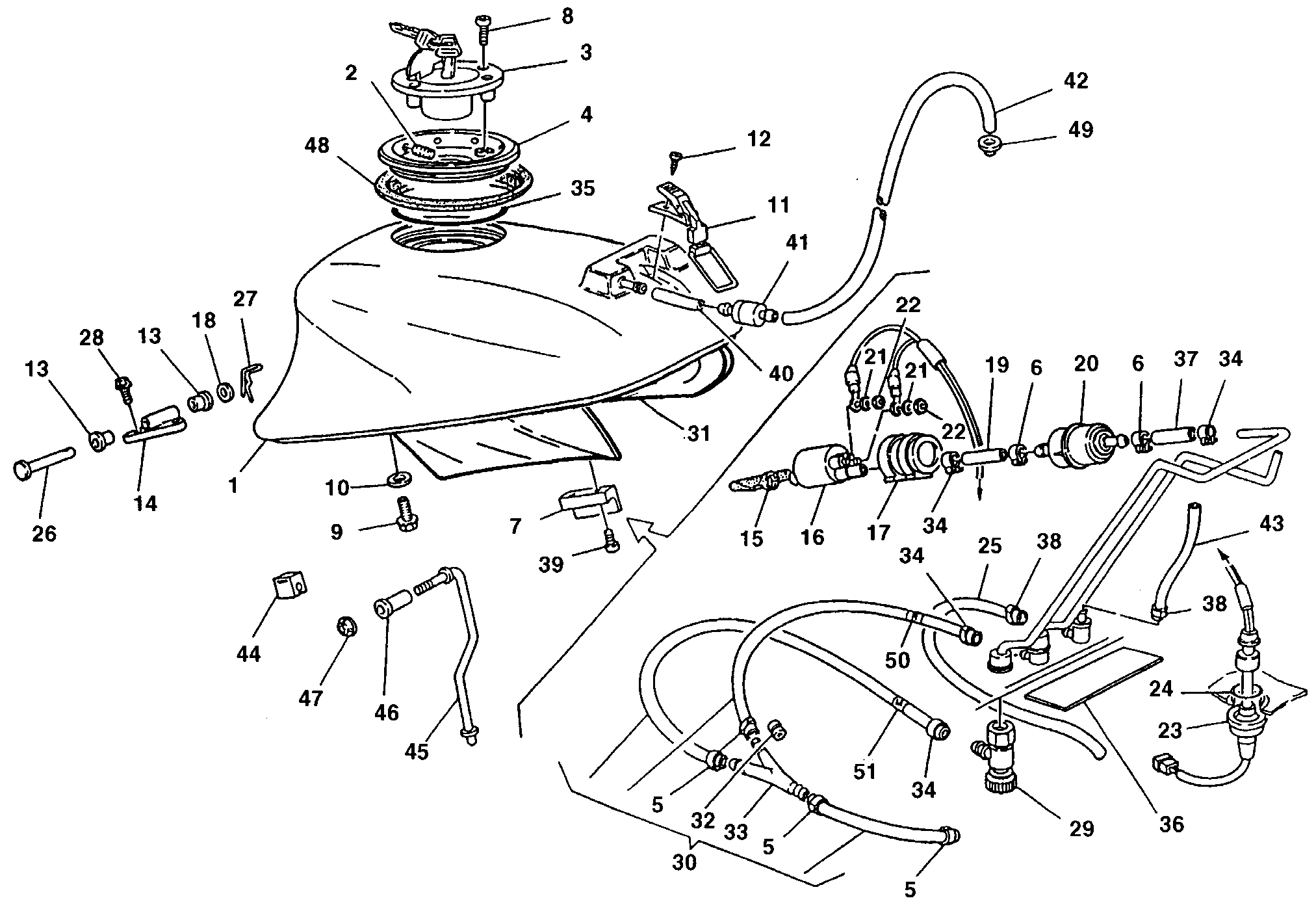 033 RESERVOIR CARBURANT POUR SUPERSPORT 900 SS FINAL ED 1998