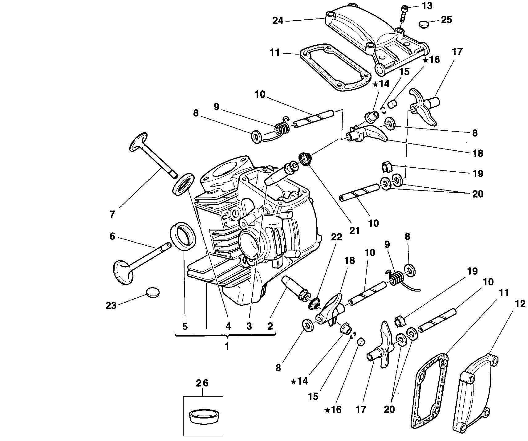 015 CULASSE HORIZONTALE POUR MONSTER 900 1998
