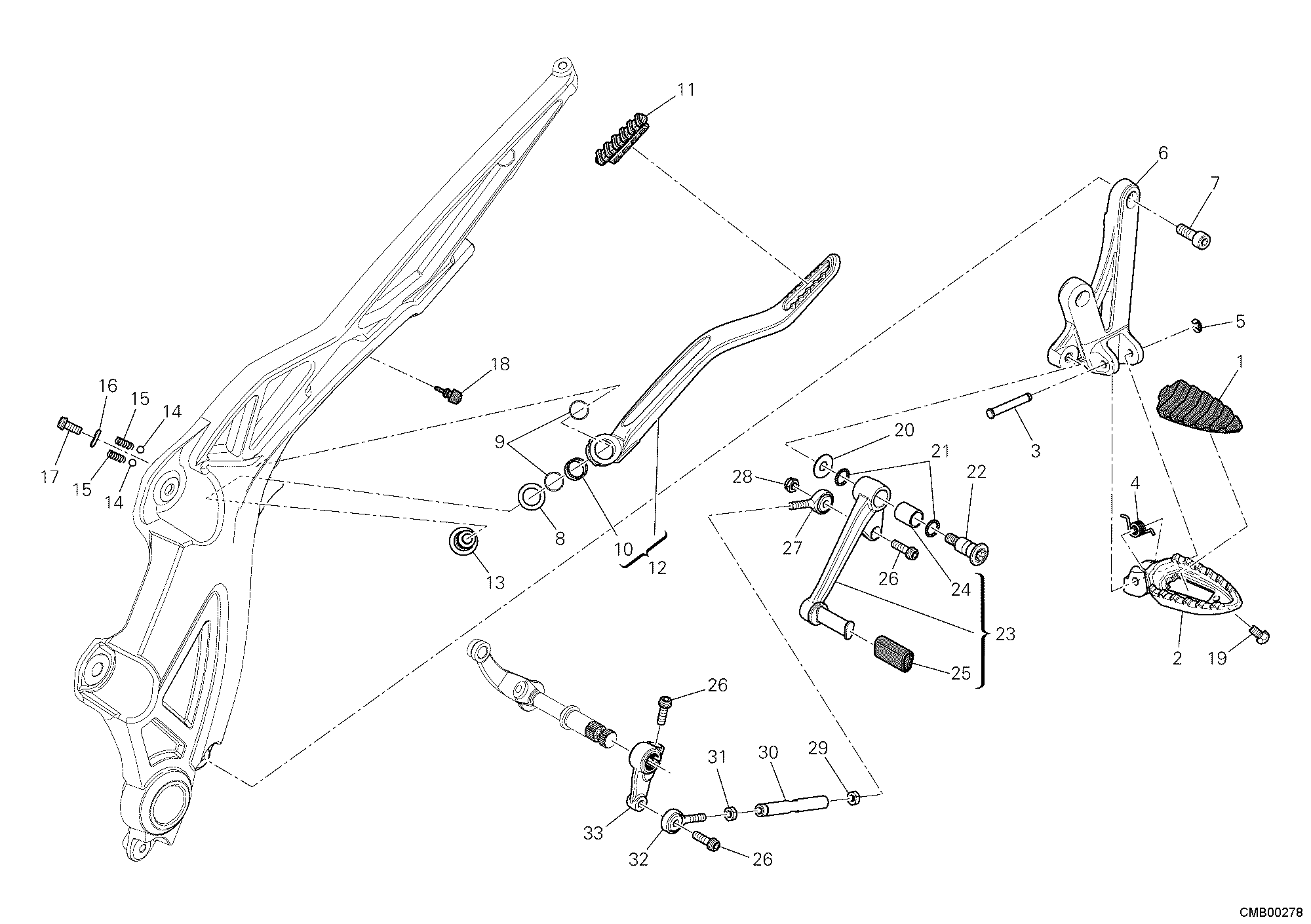 22C REPOSE PIED GAUCHE POUR DIAVEL 2011