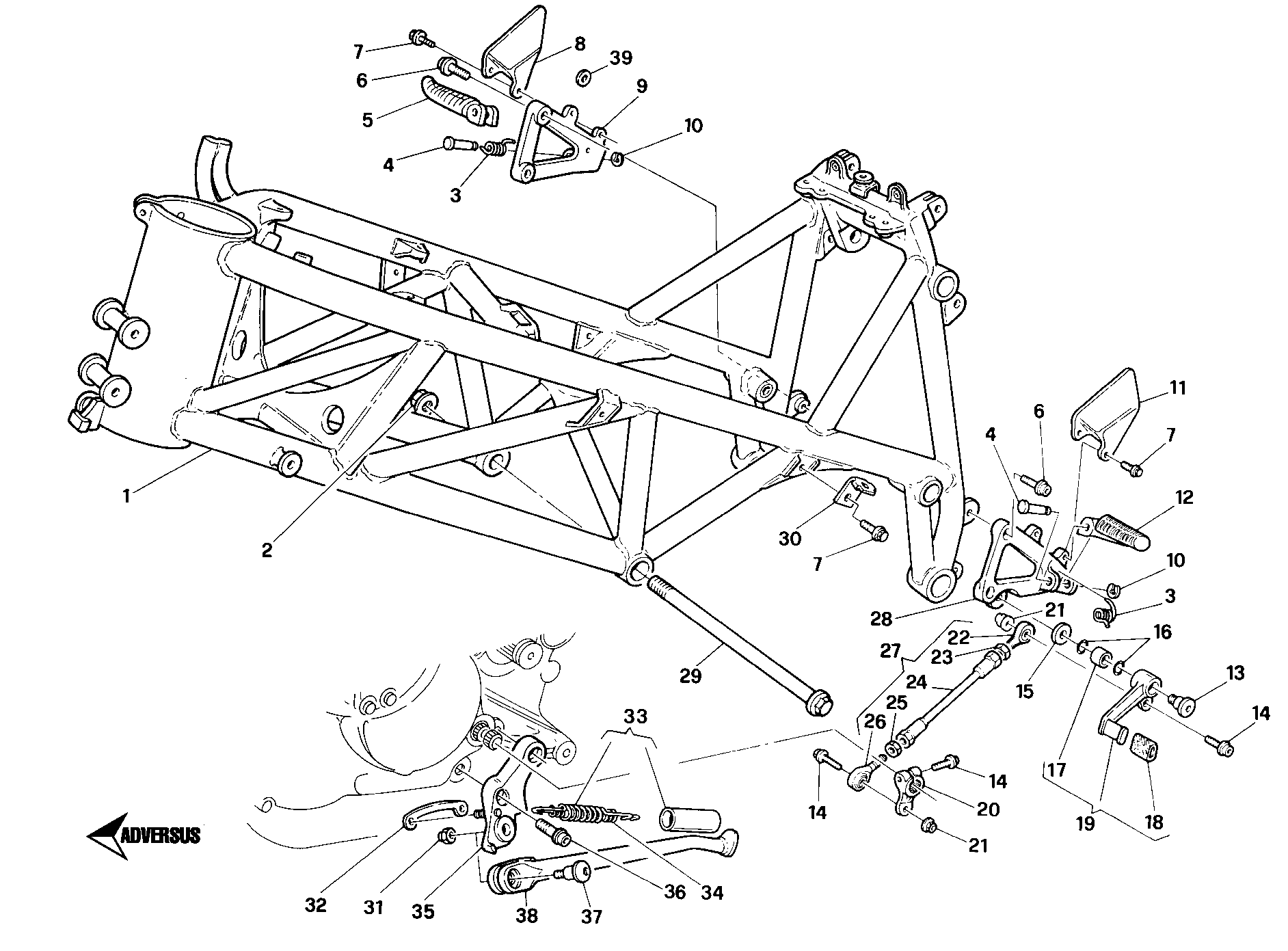023 CADRE POUR SUPERBIKE 748 1996