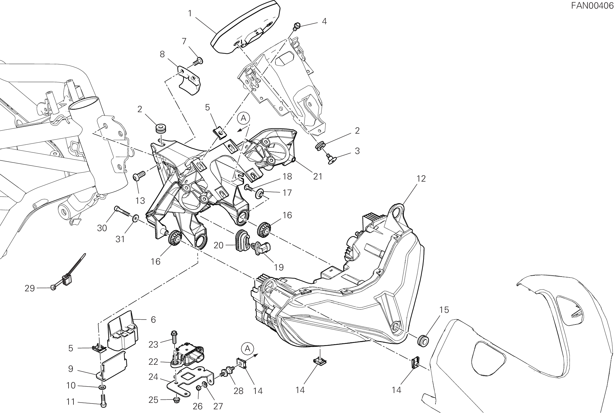 020 FEU AVANT POUR SUPERSPORT 950 2021