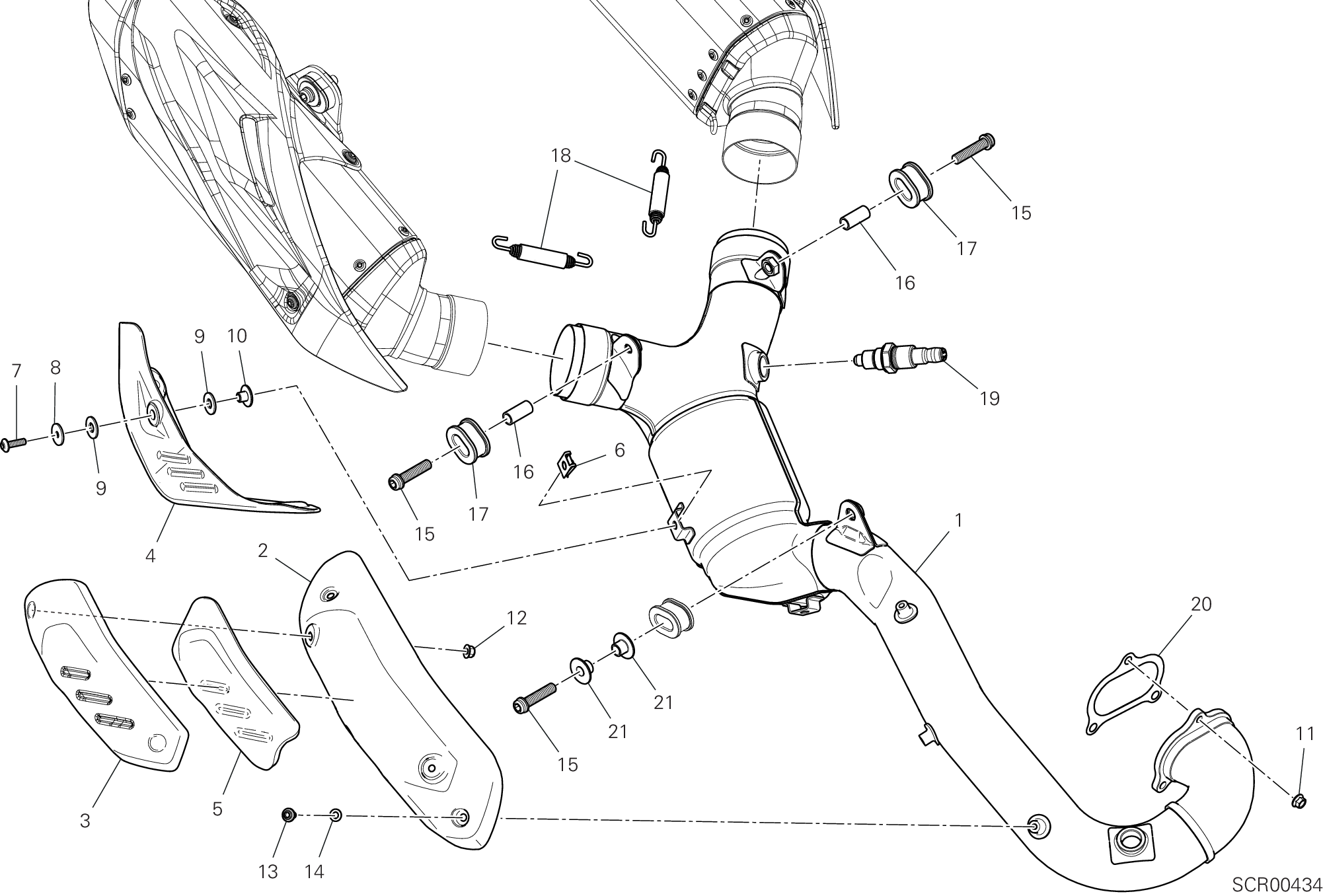 30A COLLECTEUR DECHAPPEMENT POUR HYPERMOTARD 698 MONO 2024