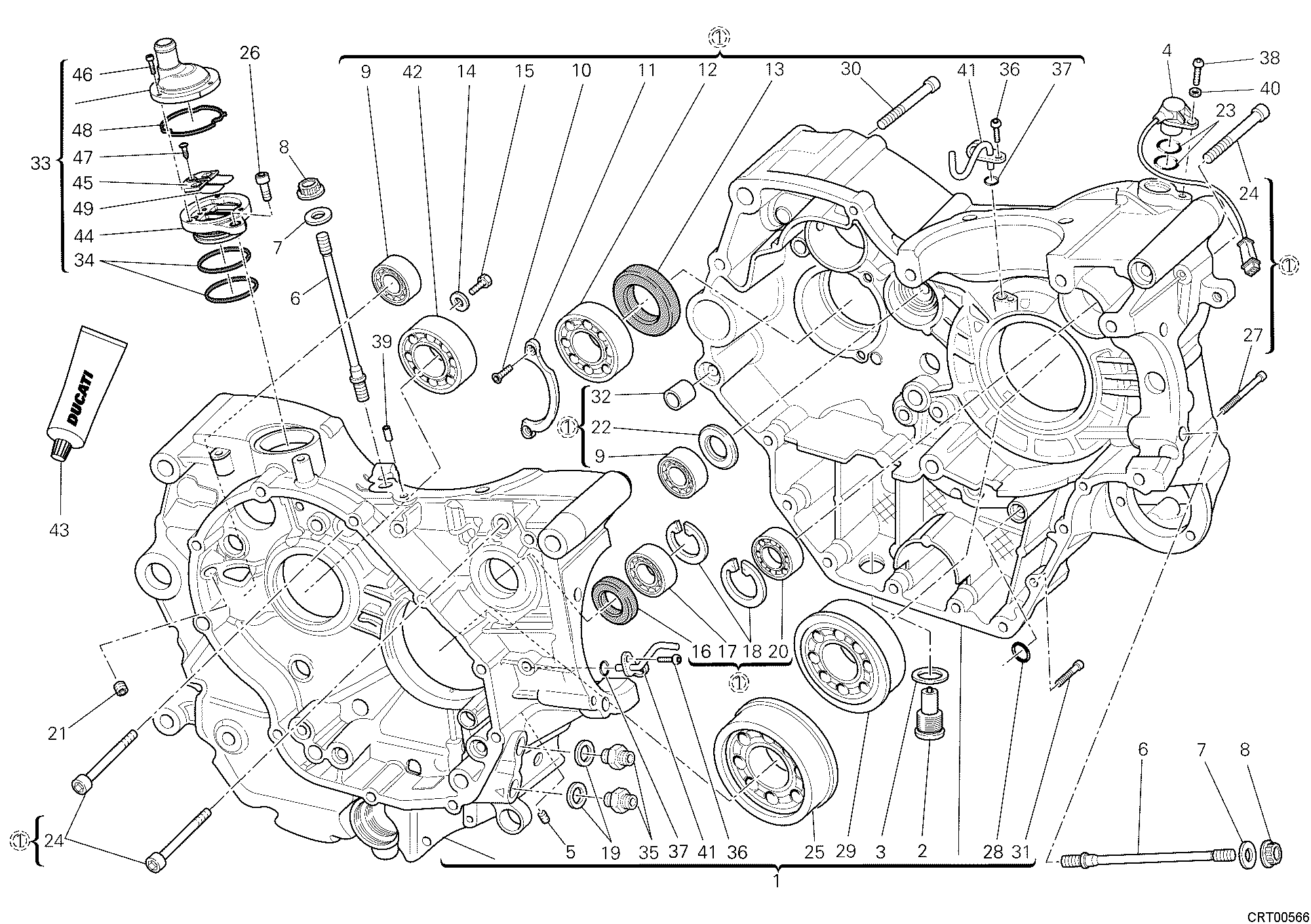 010 CARTER MOTEUR POUR HYPERMOTARD 1100 EVO 2012