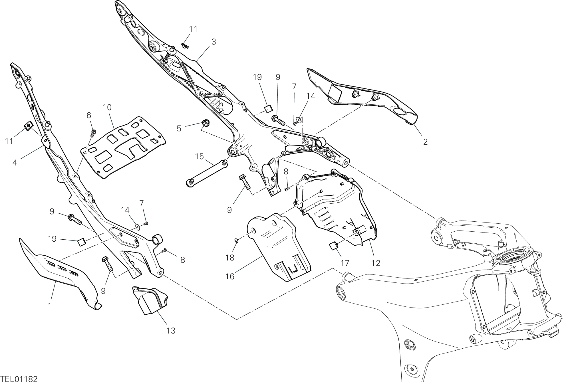 33B BRIDE ARRIERE POUR SUPERBIKE PANIGALE V4 SPECIALE 2019