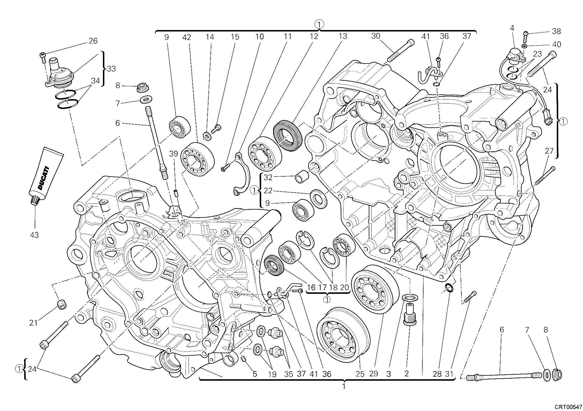 010 CARTER MOTEUR POUR HYPERMOTARD 1100 EVO 2010