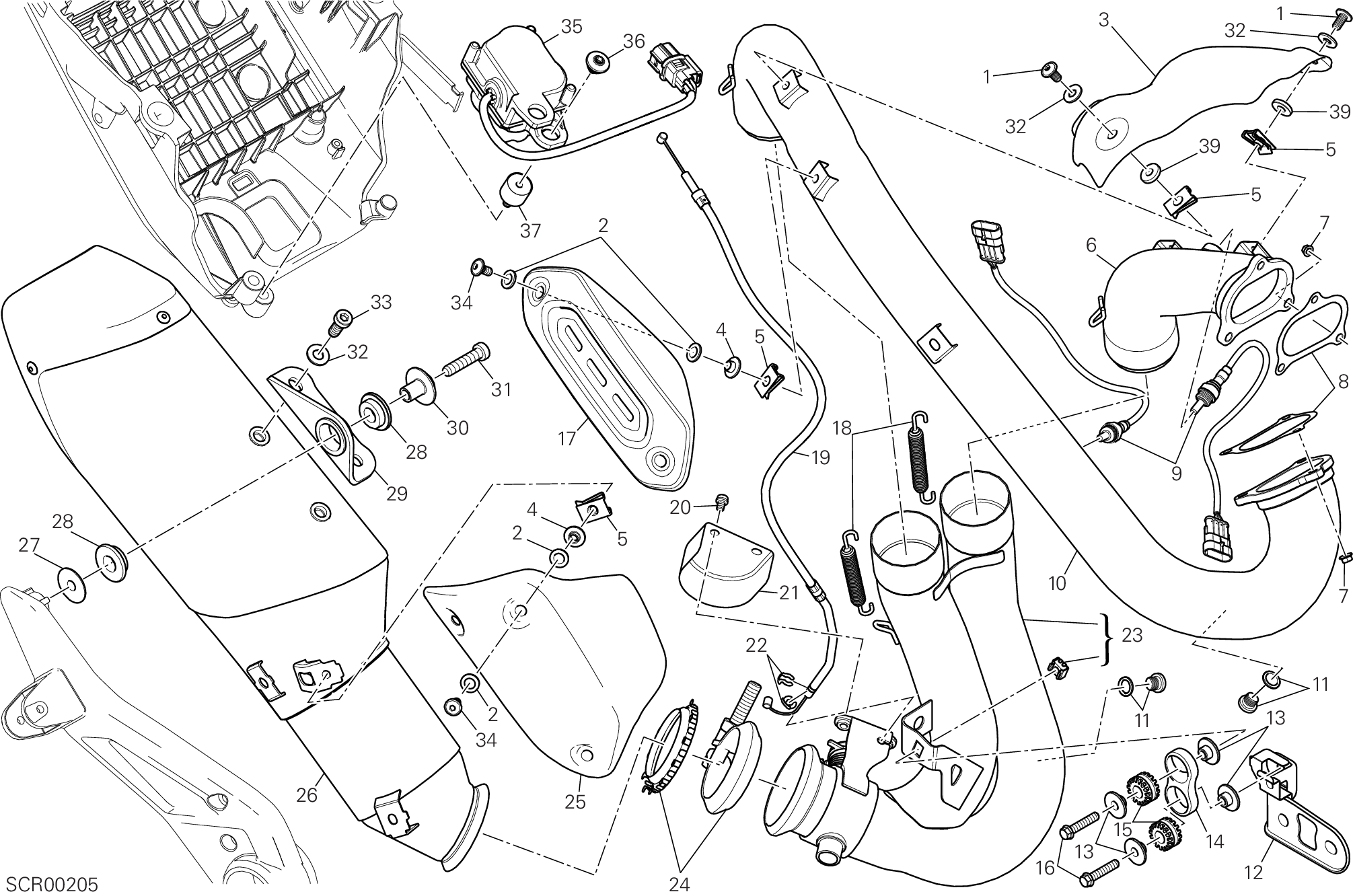 019 ECHAPPEMENT POUR HYPERMOTARD 2013