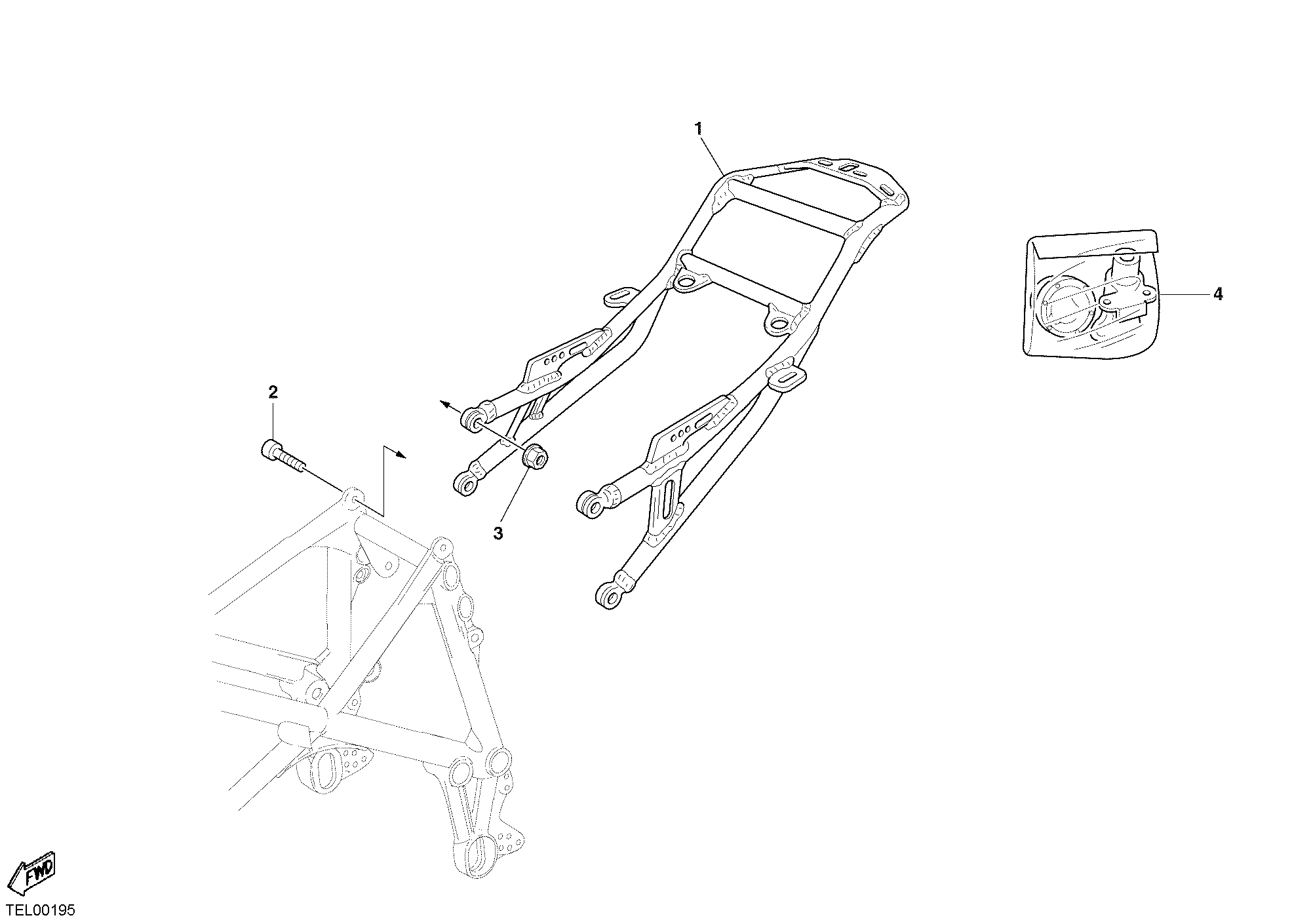 27A CADRE ARRIERE MONOPOSTO POUR SUPERBIKE 749 S 2003