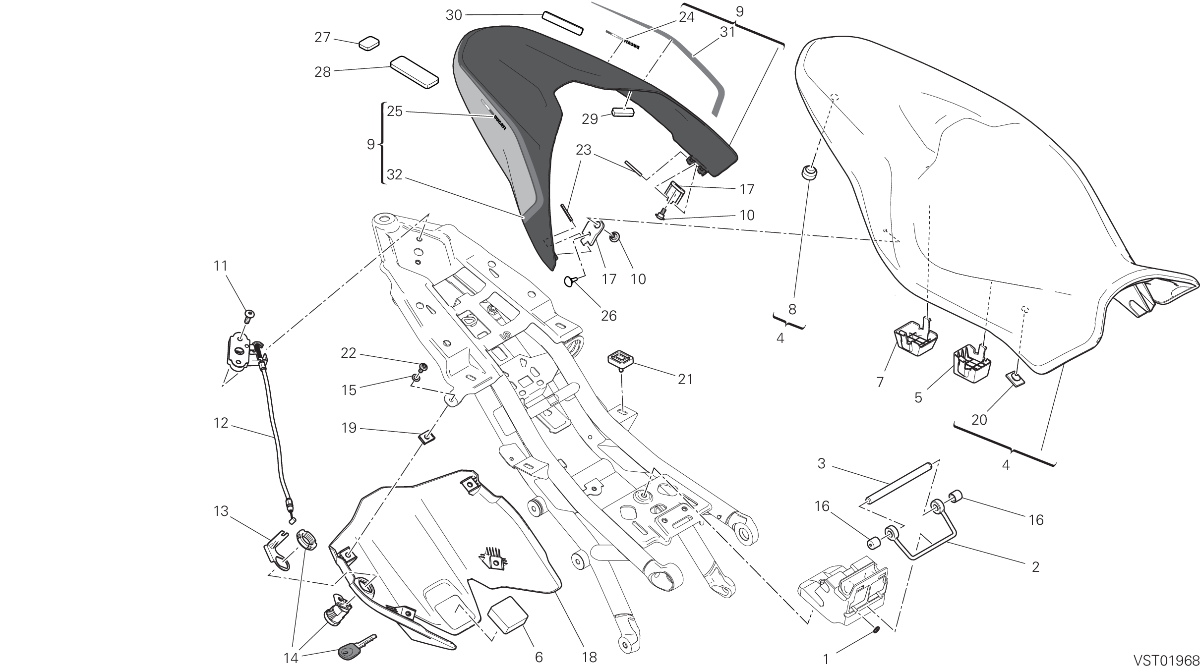 033 SELLE POUR MONSTER 821 STEALTH 2020