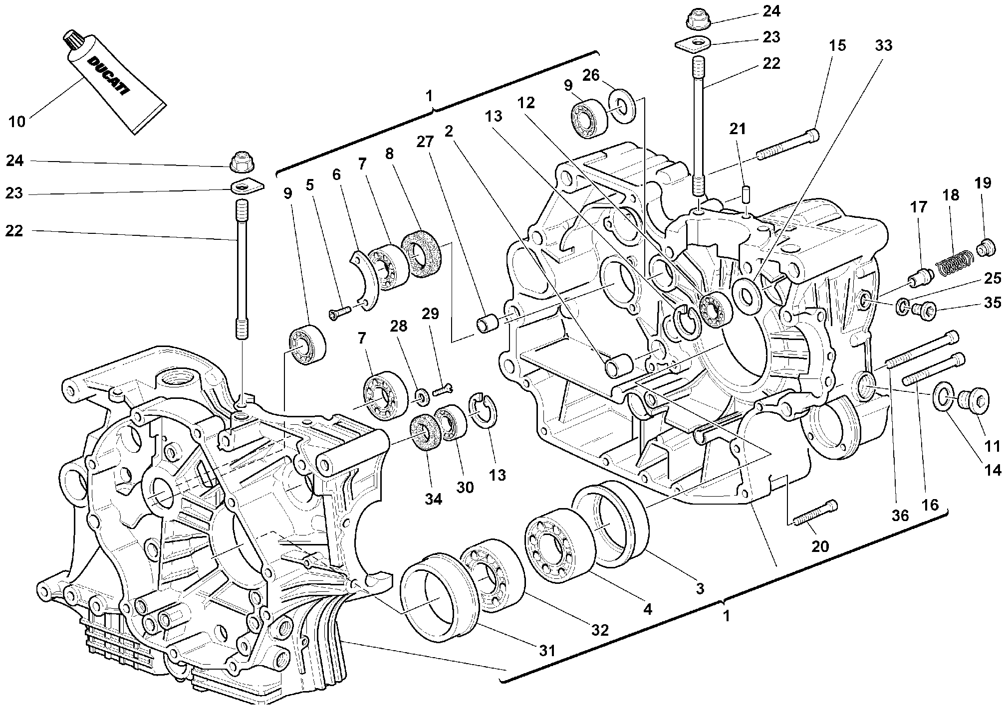 100 CARTER MOTEUR POUR SUPERBIKE 748 SPS 1999