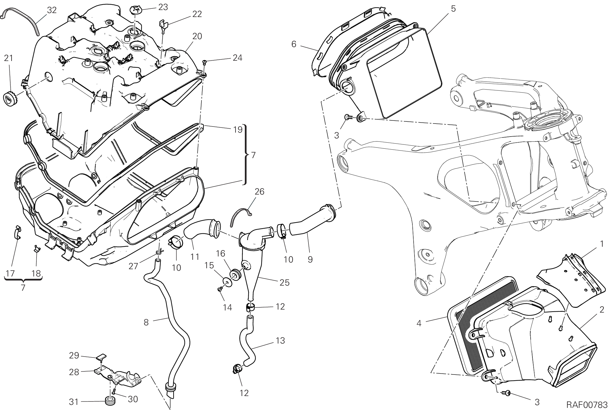 35A ASPIRAZIONE ARIA SFIATO OLIO POUR SUPERBIKE PANIGALE V4 2022