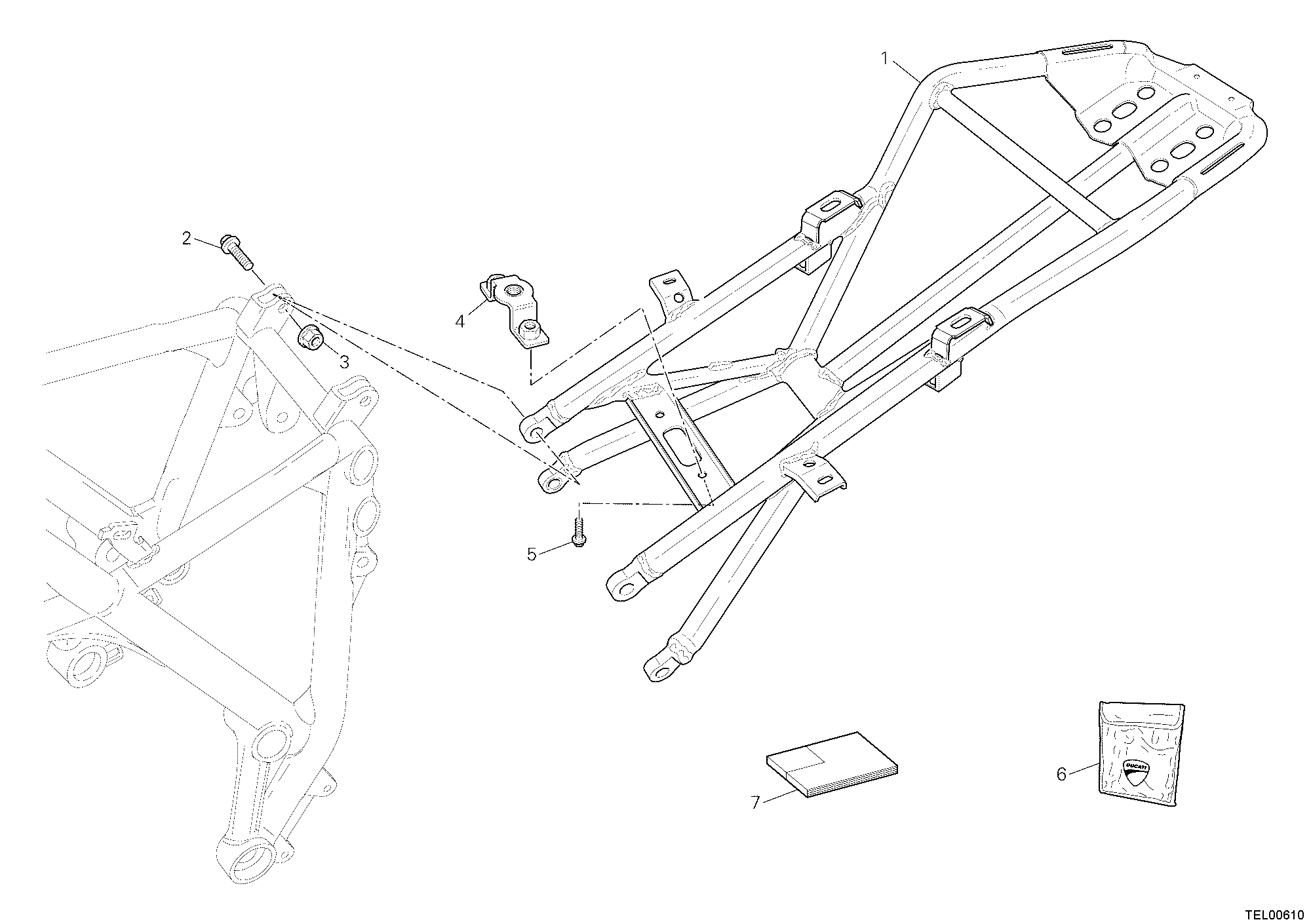027 CADRE ARRIERE POUR SUPERBIKE 1198 R 2010