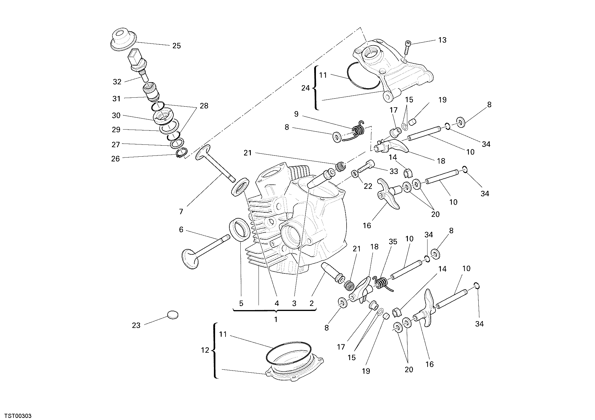 015 CULASSE HORIZONTALE POUR SPORTCLASSIC SPORT 1000 S 2009