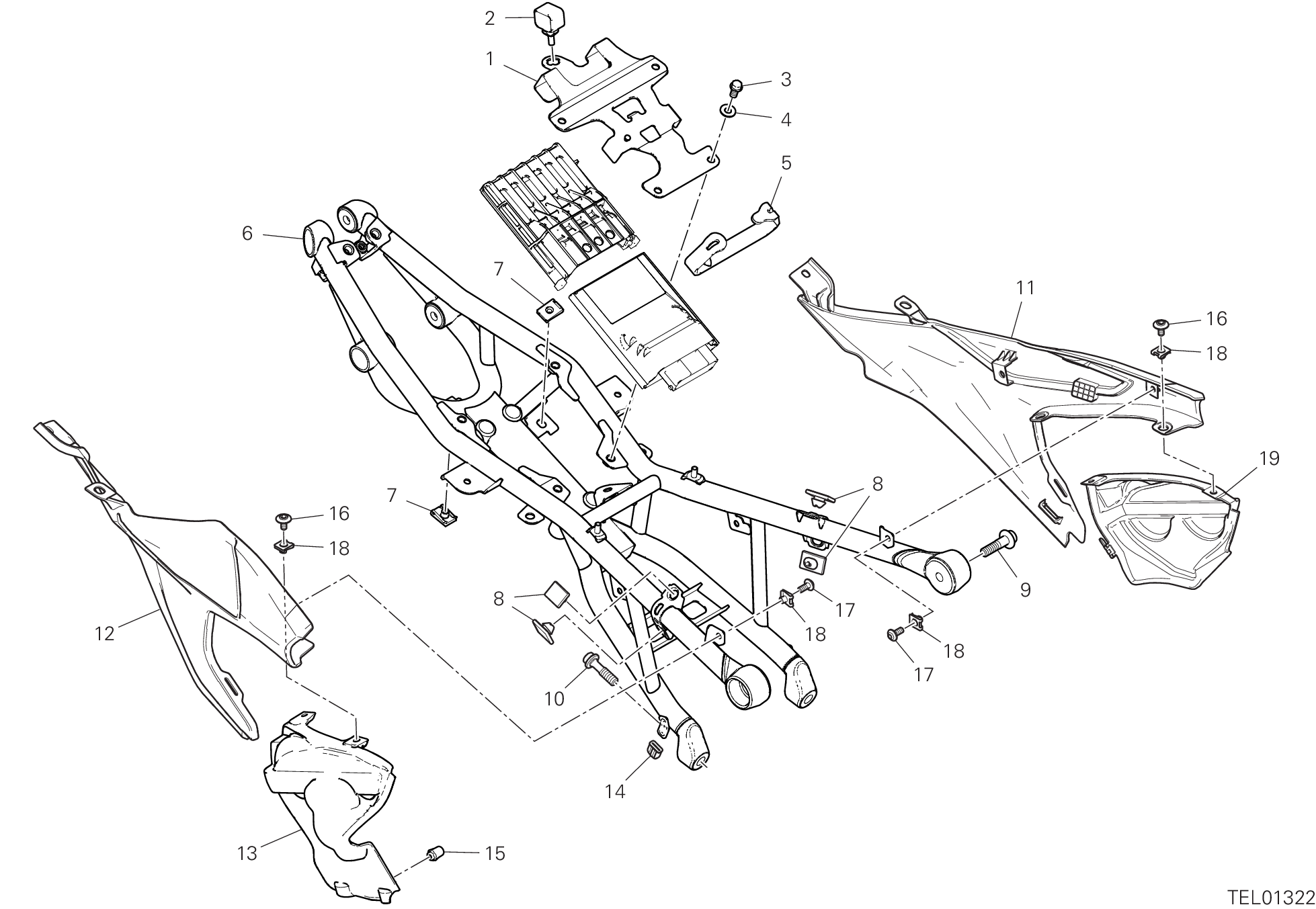 33B BRIDE ARRIERE POUR SUPERBIKE PANIGALE V2 2020
