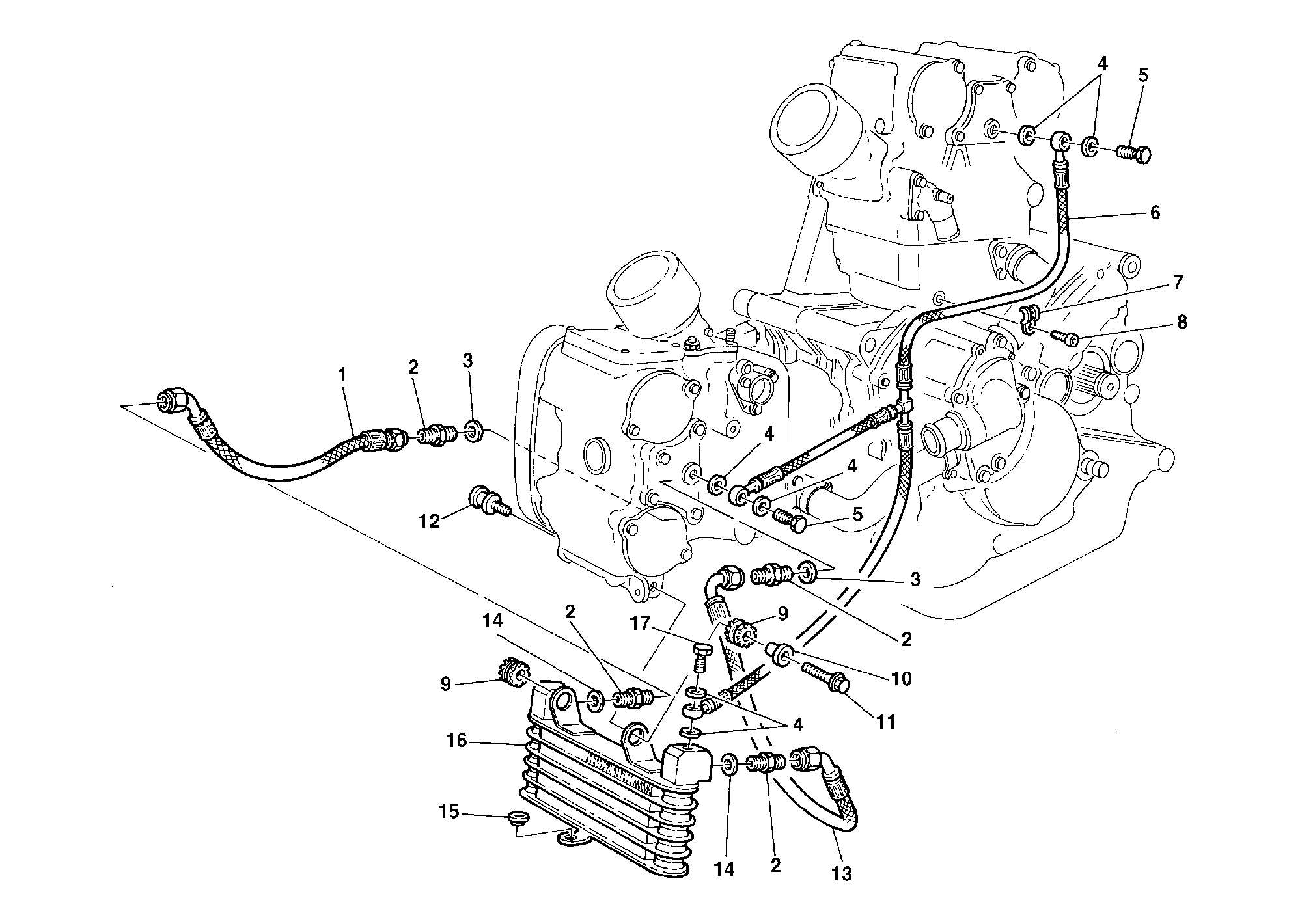 037 RADIATEUR A HUILE POUR SUPERBIKE 996 SPS II 1999