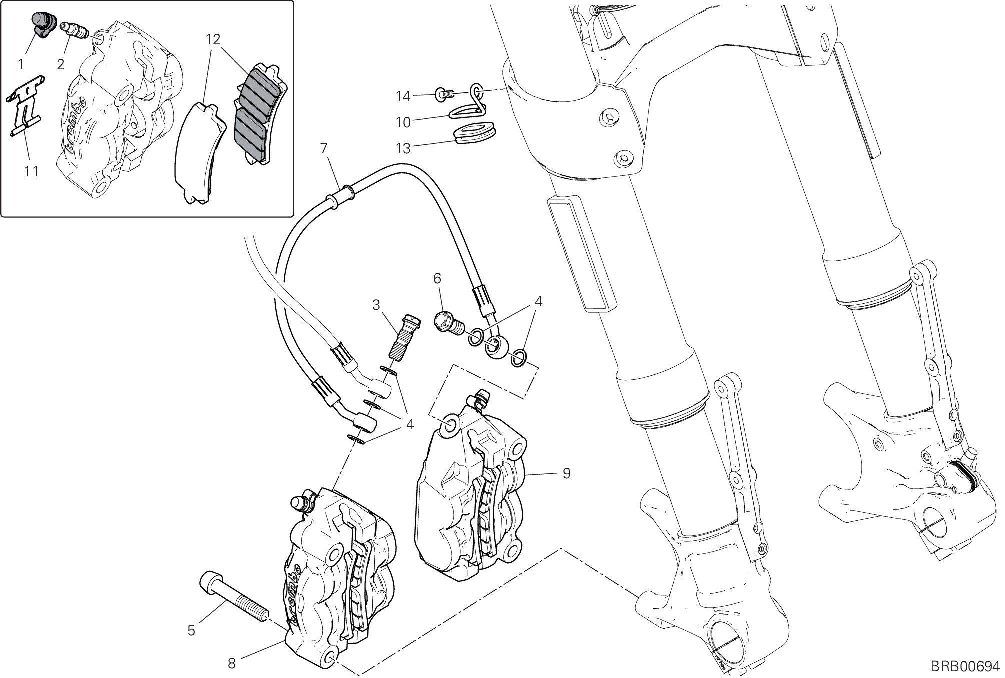 19B SYSTEME DE FREIN AVANT POUR DIAVEL 1260 S 2019