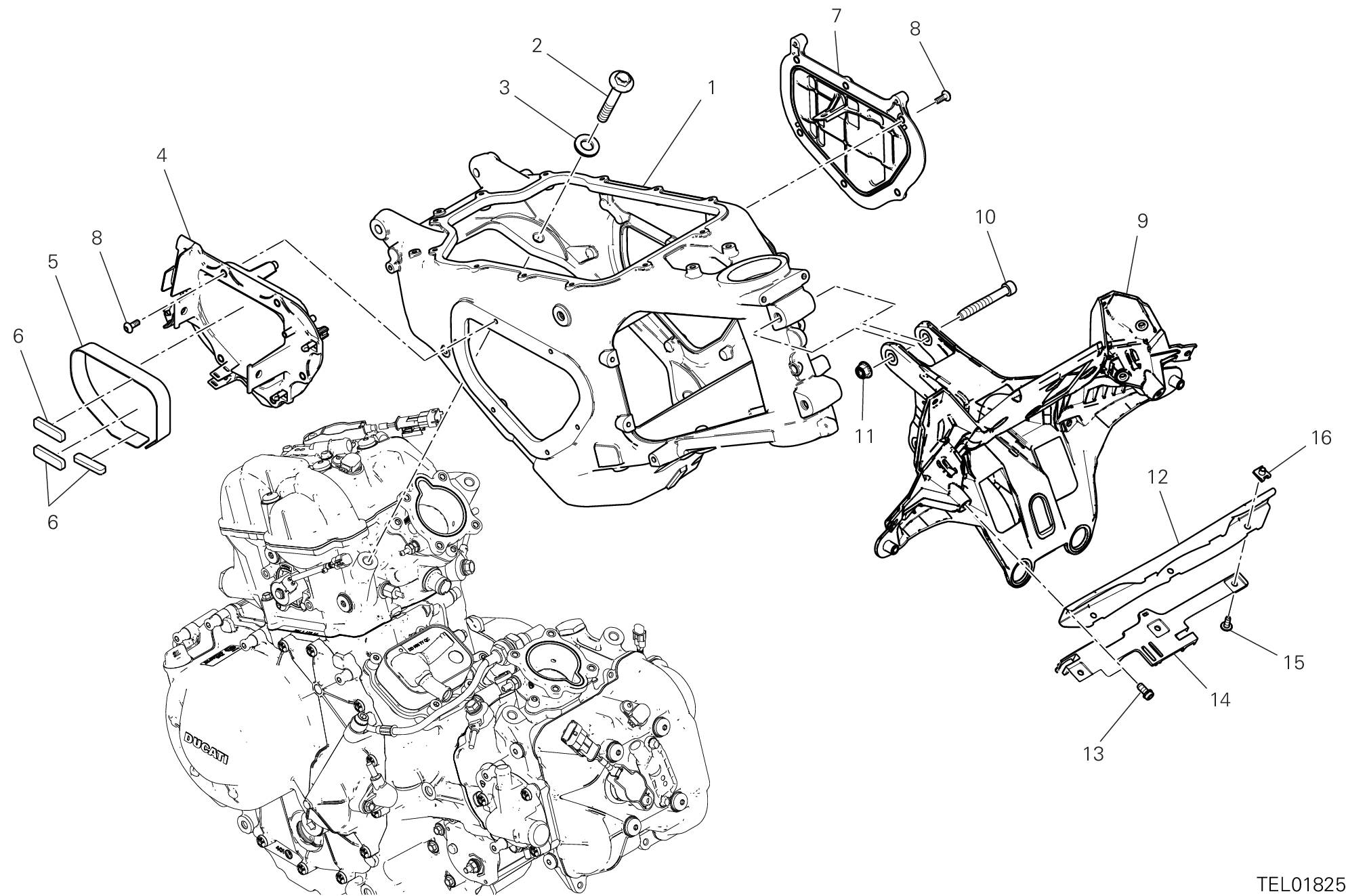 33A CADRE POUR SUPERBIKE PANIGALE V2 NEW 2025