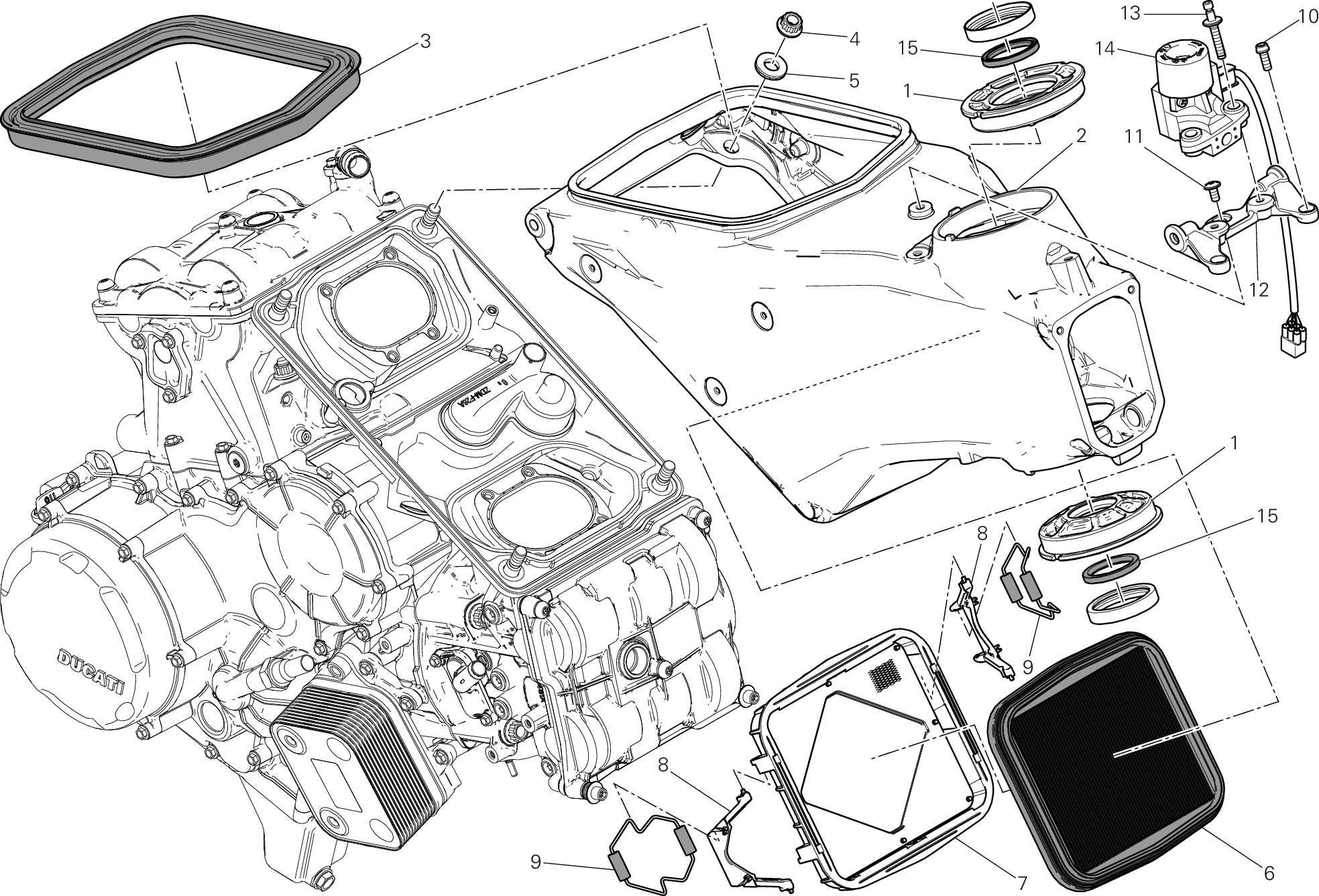 022 CADRE POUR SUPERBIKE 1199 PANIGALE R 2014