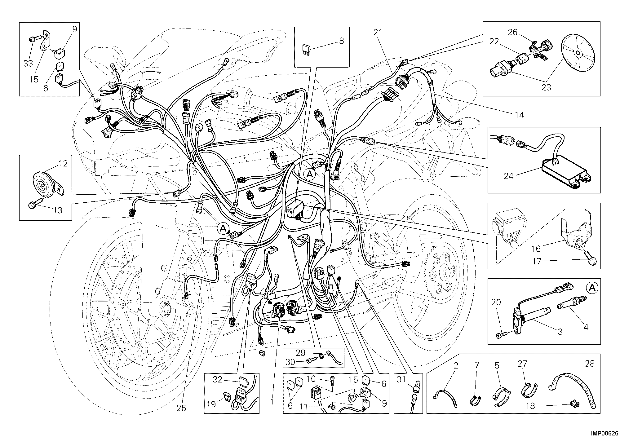 18A FAISCEAU DE FILS POUR SUPERBIKE 1198 S 2010