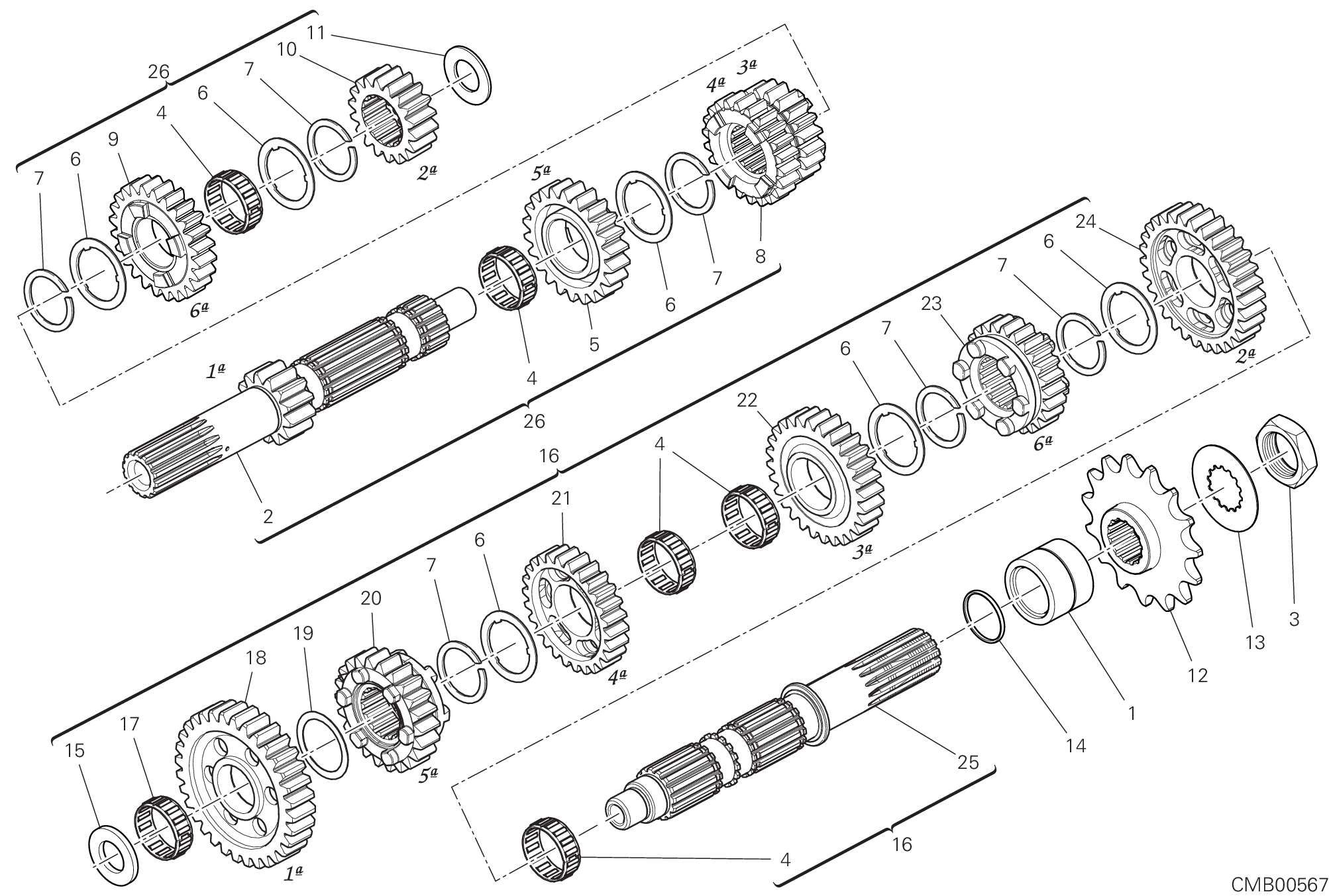 003 BOITE DE VITESSES POUR SUPERSPORT 950 2023