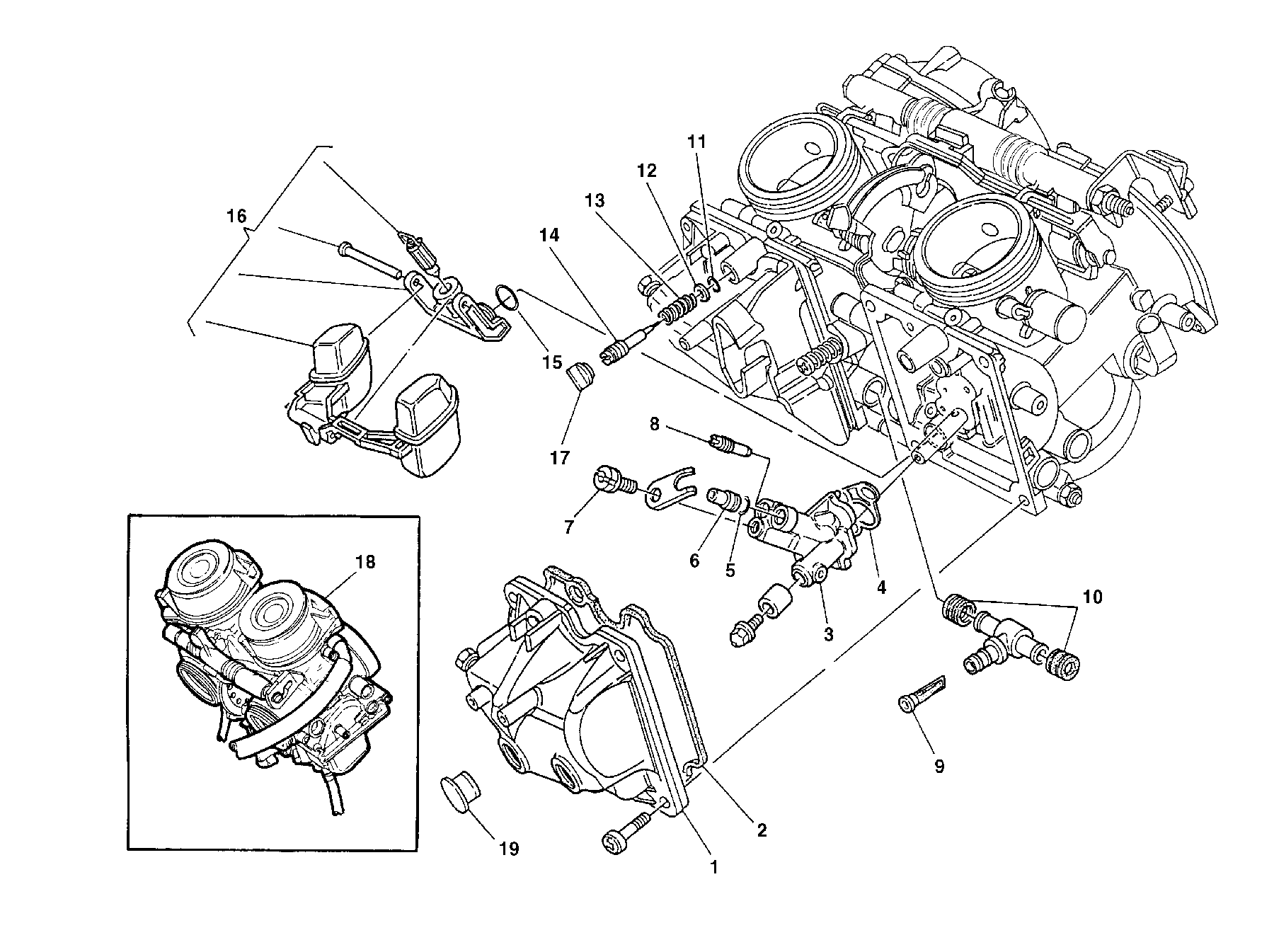 017 CARBURATEUR POUR MONSTER 900 1999